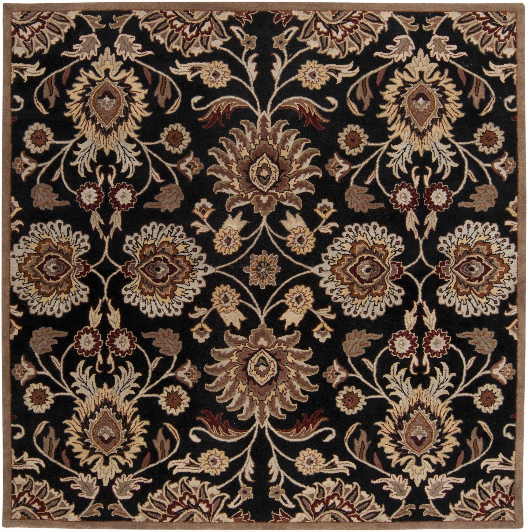 Conesus 1053 Hand Tufted Black Wool Rug - Ornate Home