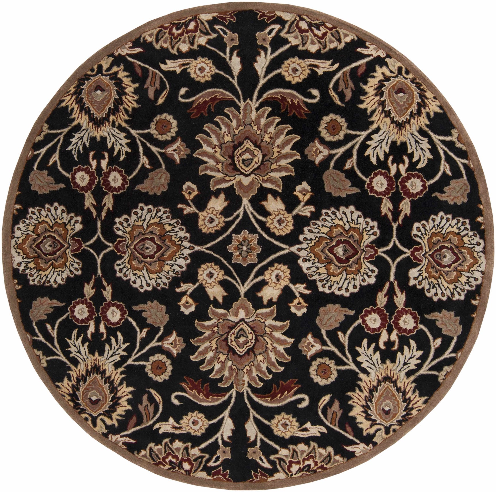 Conesus 1053 Hand Tufted Black Wool Rug - Ornate Home
