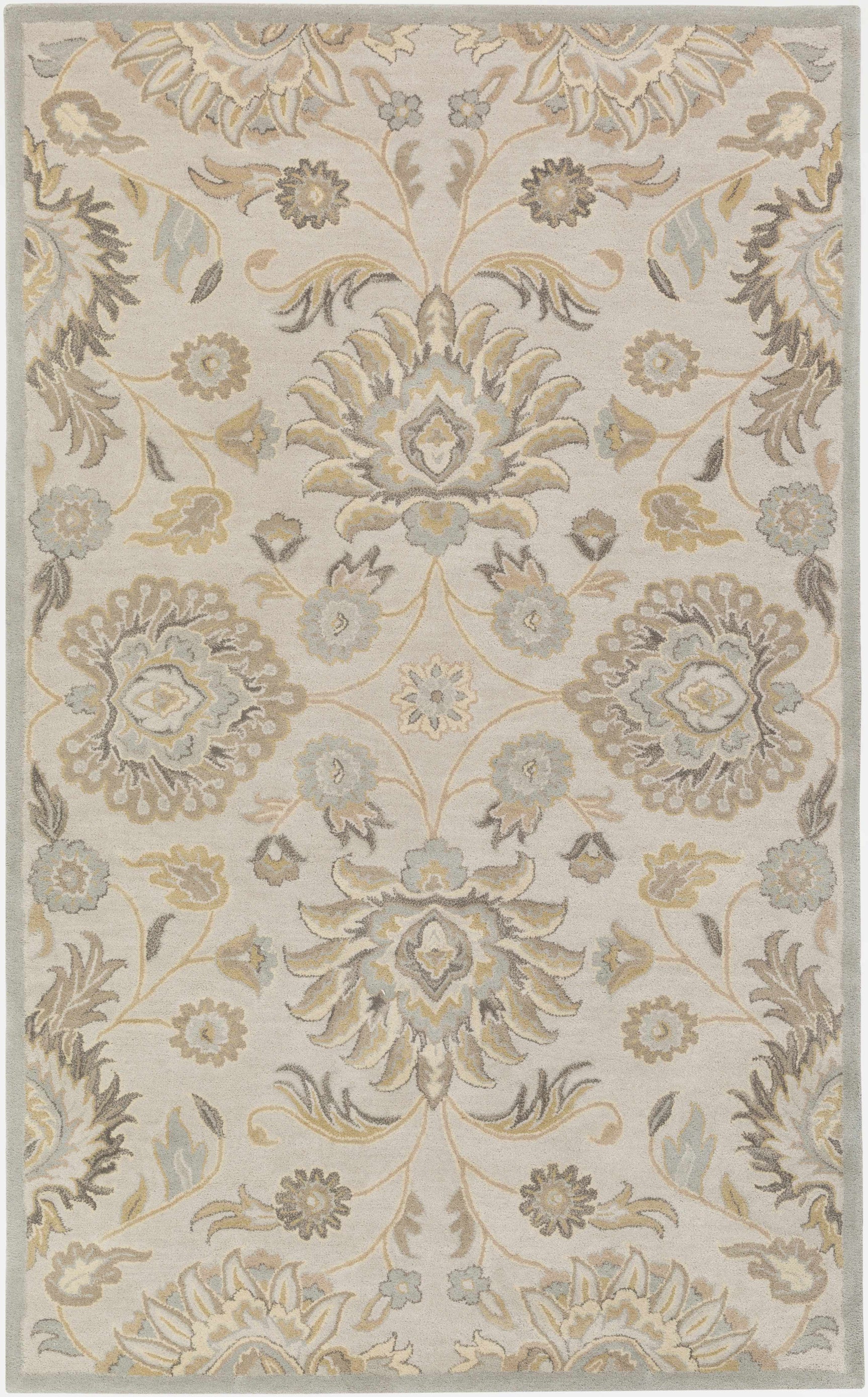 Conesus 1192 Hand Tufted Ivory&Taupe Wool Rug - Ornate Home