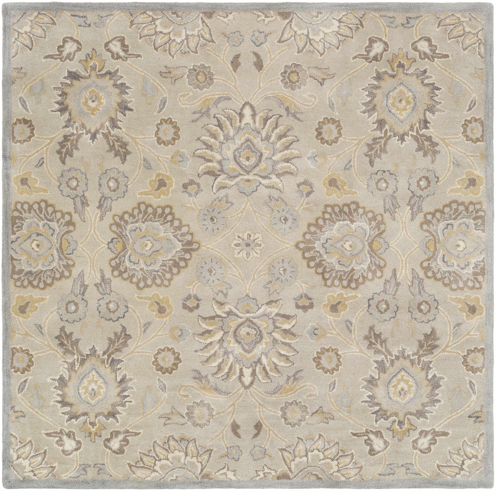 Conesus 1192 Hand Tufted Ivory&Taupe Wool Rug - Ornate Home