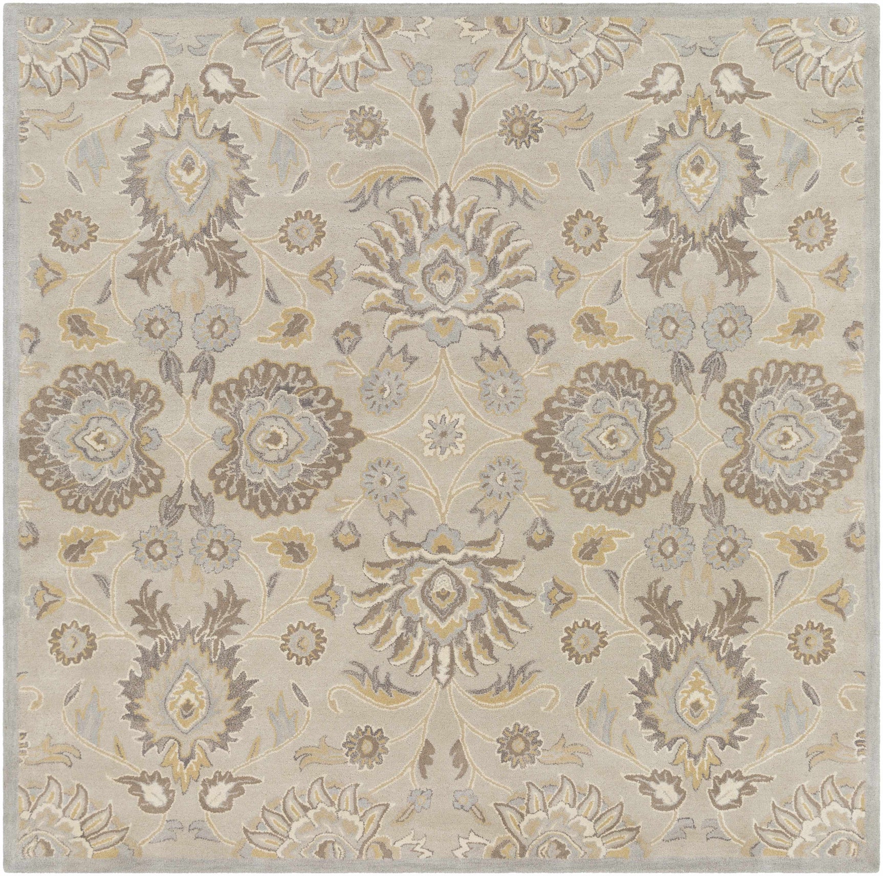 Conesus 1192 Hand Tufted Ivory&Taupe Wool Rug - Ornate Home