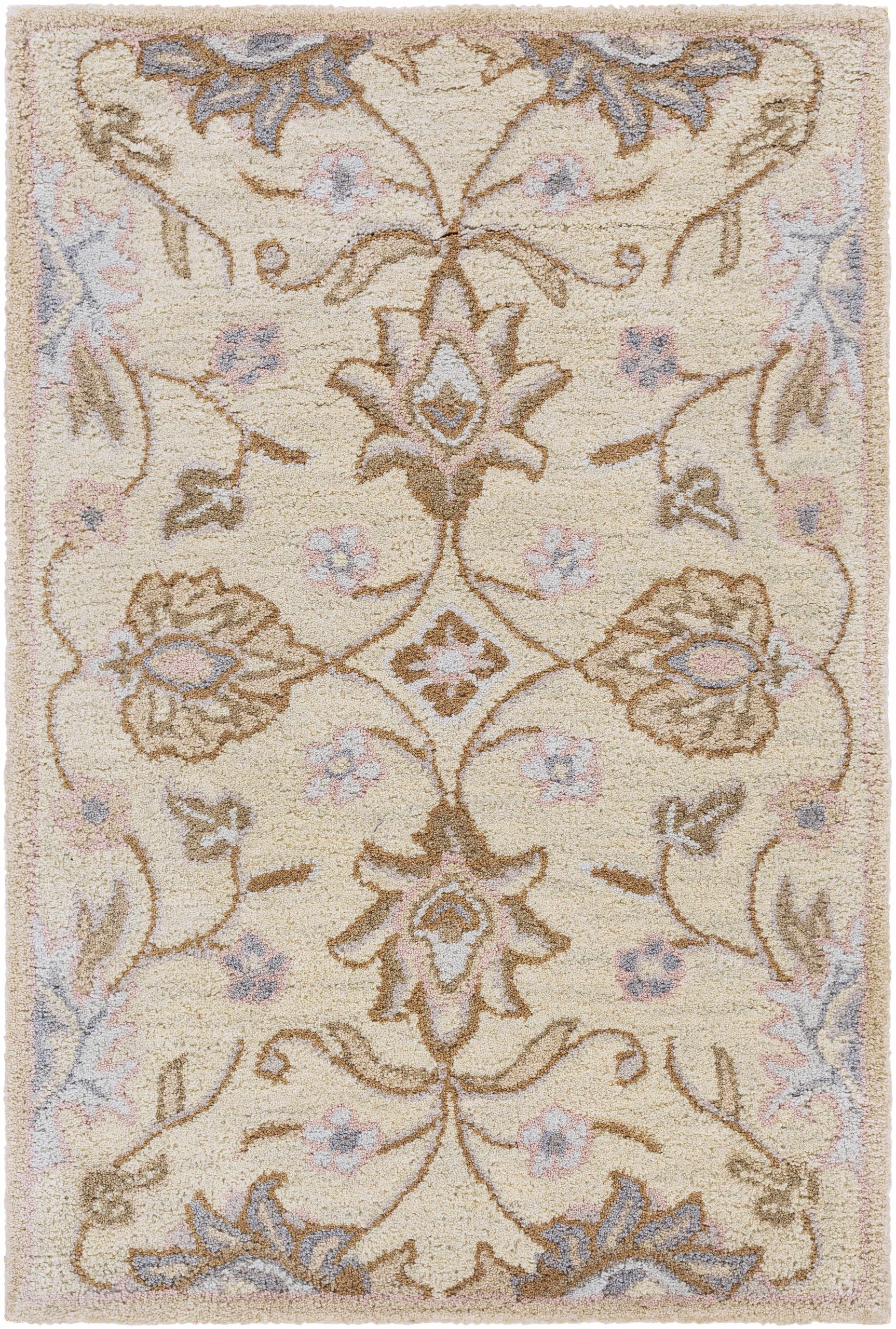Conesus Hand Tufted Ivory 1109 Wool Rug - Ornate Home