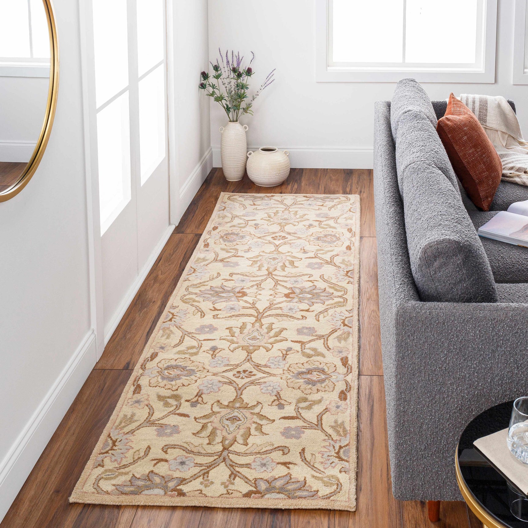 Conesus Hand Tufted Ivory 1109 Wool Rug - Ornate Home