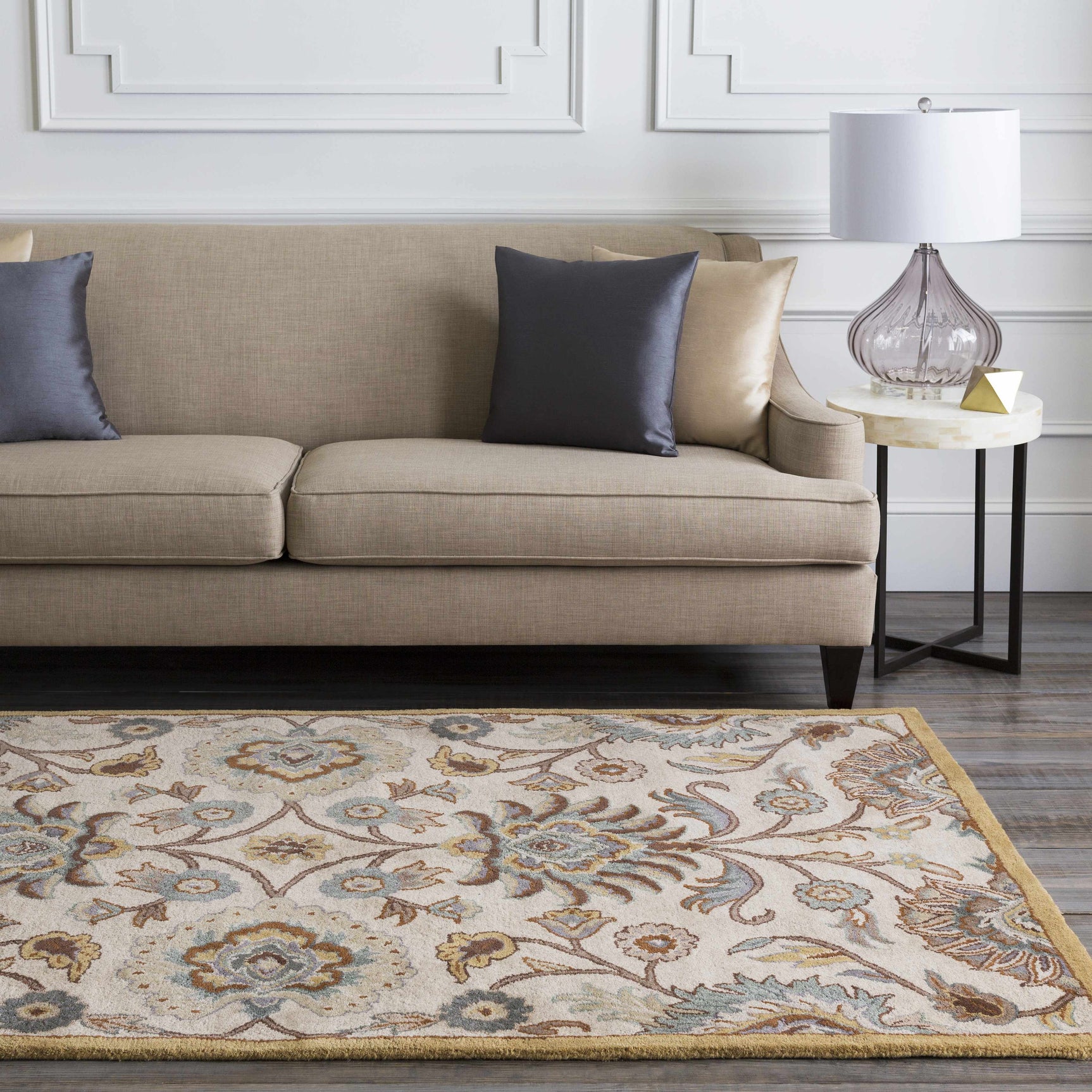 Conesus Hand Tufted Tan 1012 Area Rug - Ornate Home