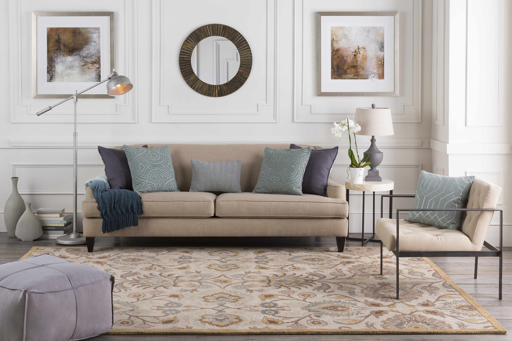 Conesus Hand Tufted Tan 1012 Area Rug - Ornate Home