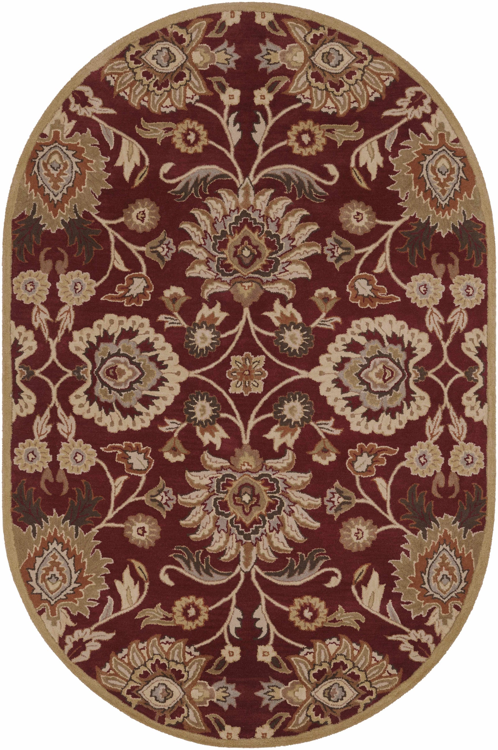 Conesus Red 1061 Hand Tufted Wool Rug - Ornate Home