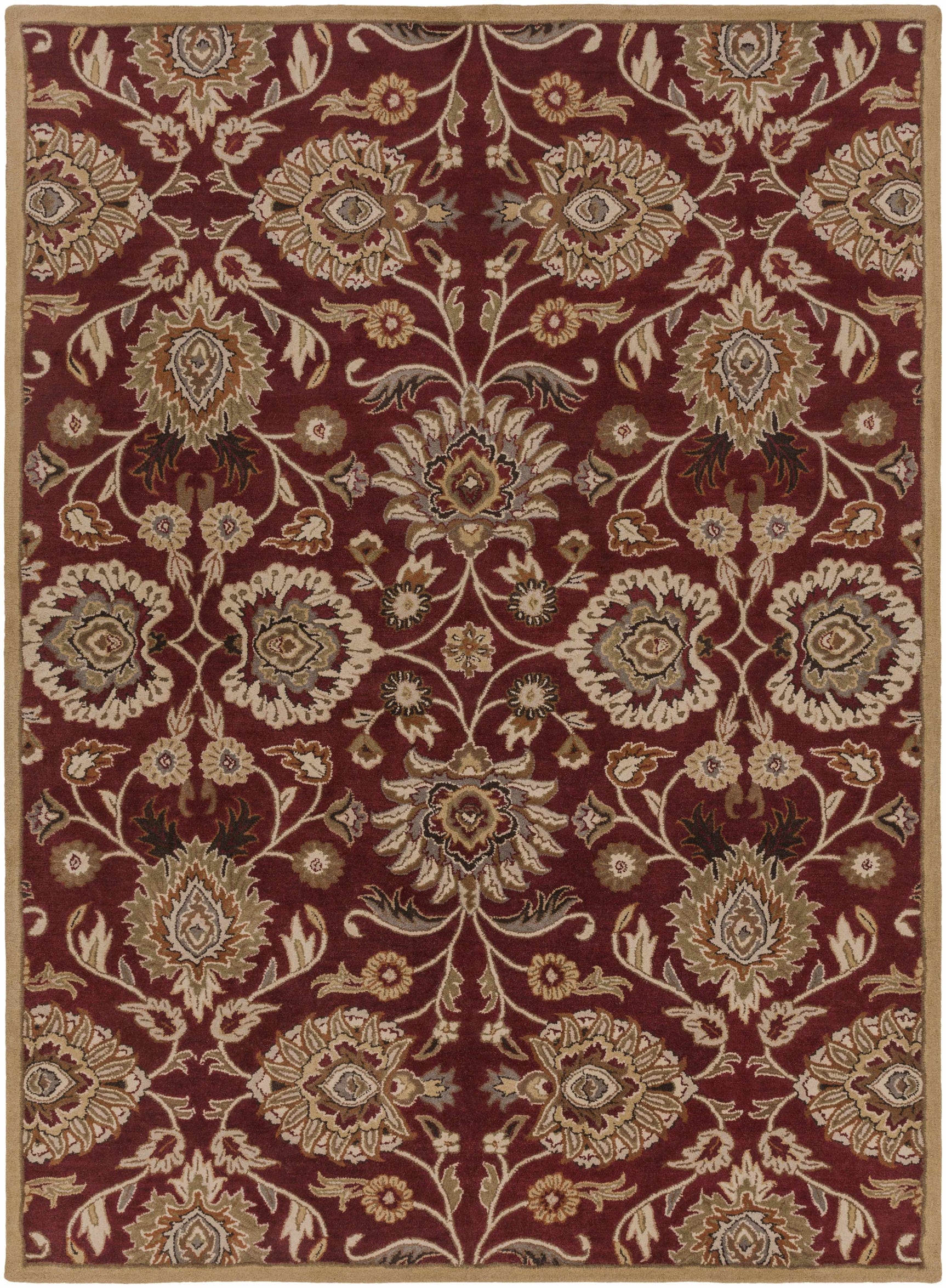 Conesus Red 1061 Hand Tufted Wool Rug - Ornate Home