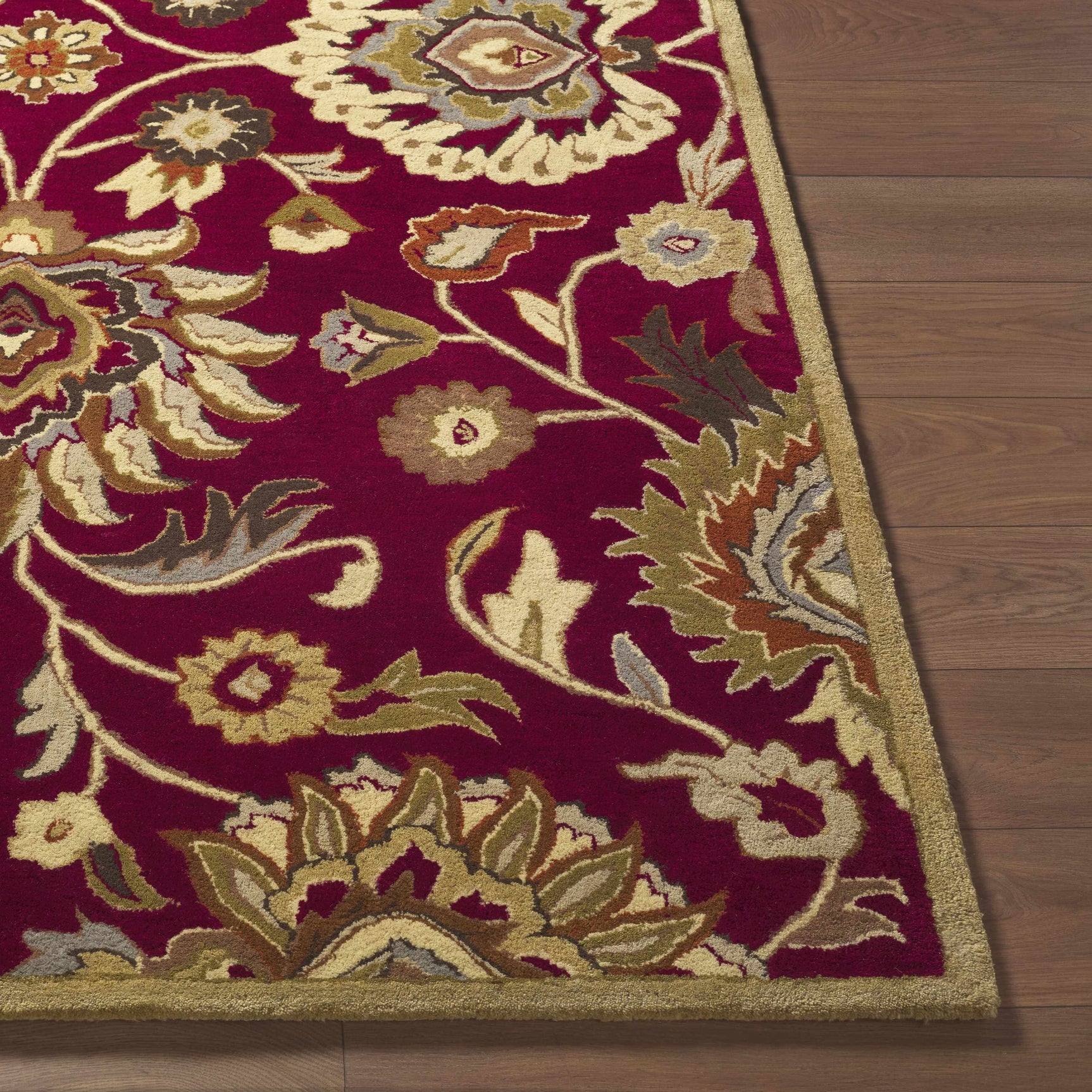 Conesus Red 1061 Hand Tufted Wool Rug - Ornate Home