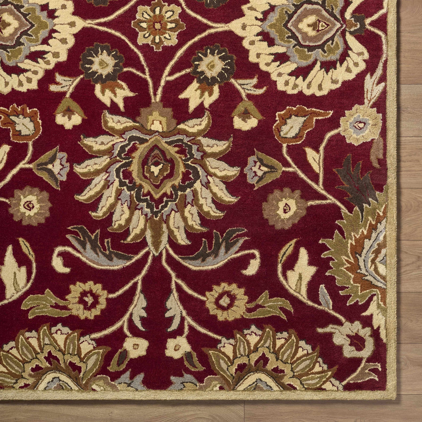Conesus Red 1061 Hand Tufted Wool Rug - Ornate Home