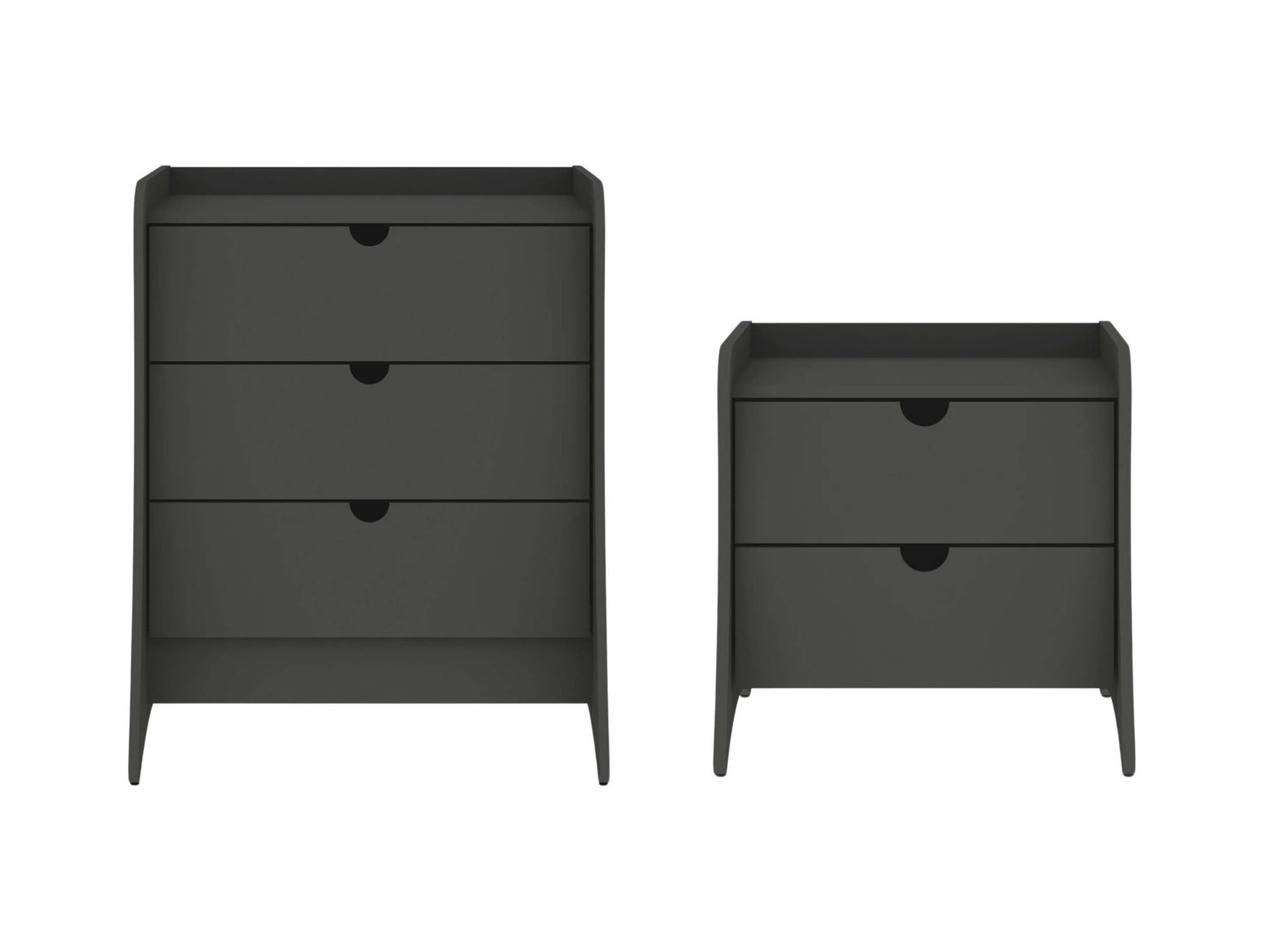 Coney 2-Piece Dresser and Nightstand in Grey - Ornate Home