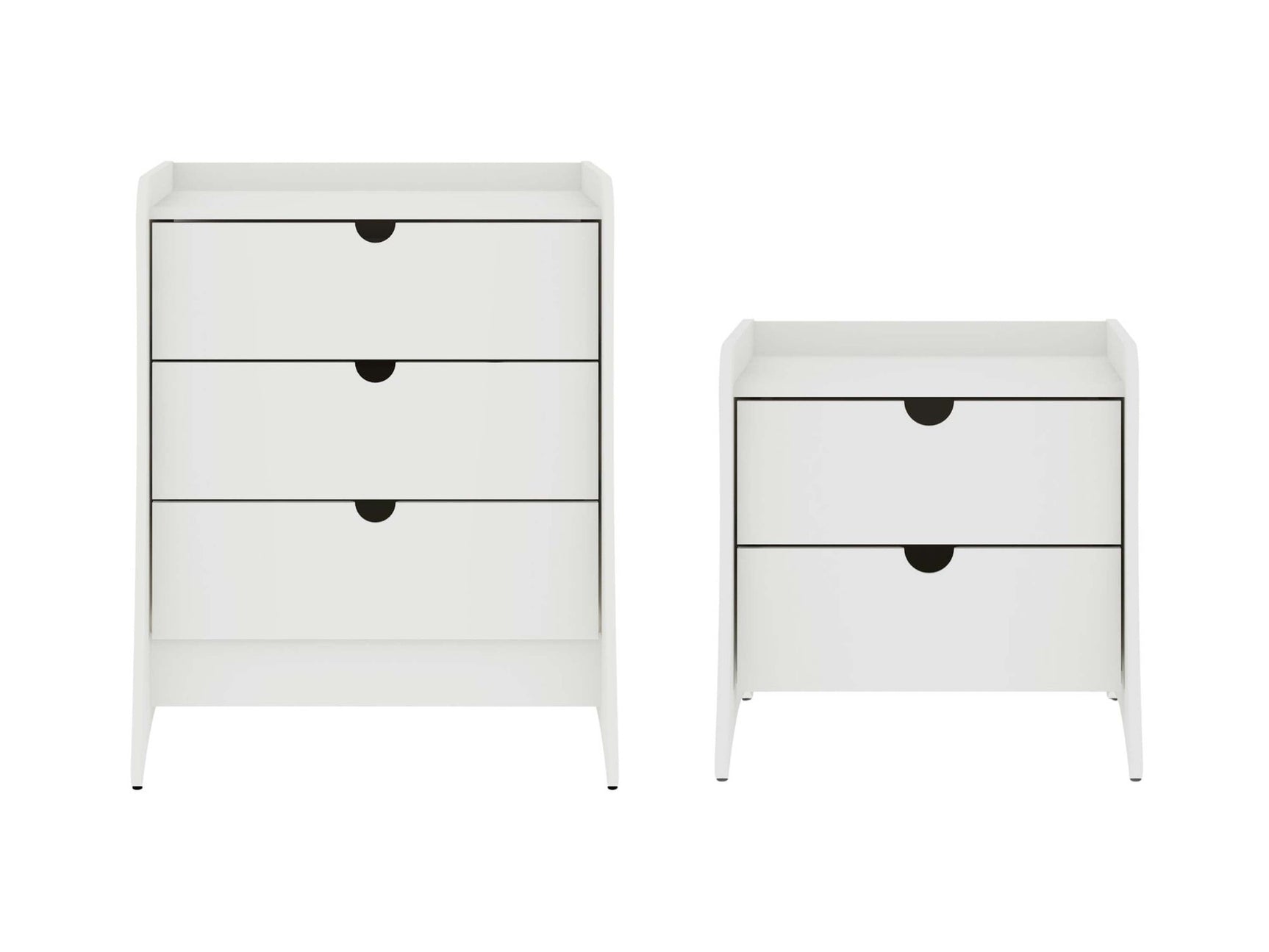 Coney 2-Piece Dresser and Nightstand in White - Ornate Home