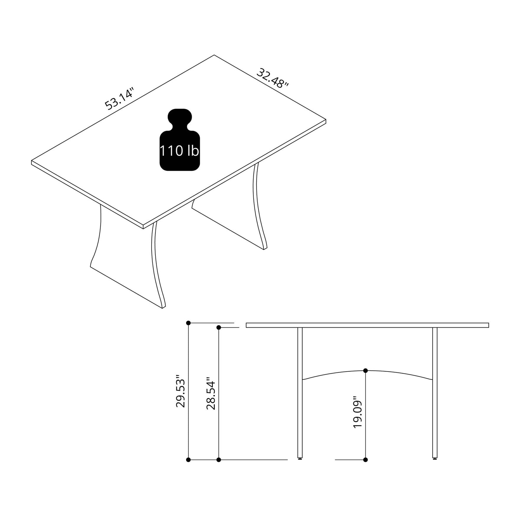 Coney Dining Table in Grey - Ornate Home