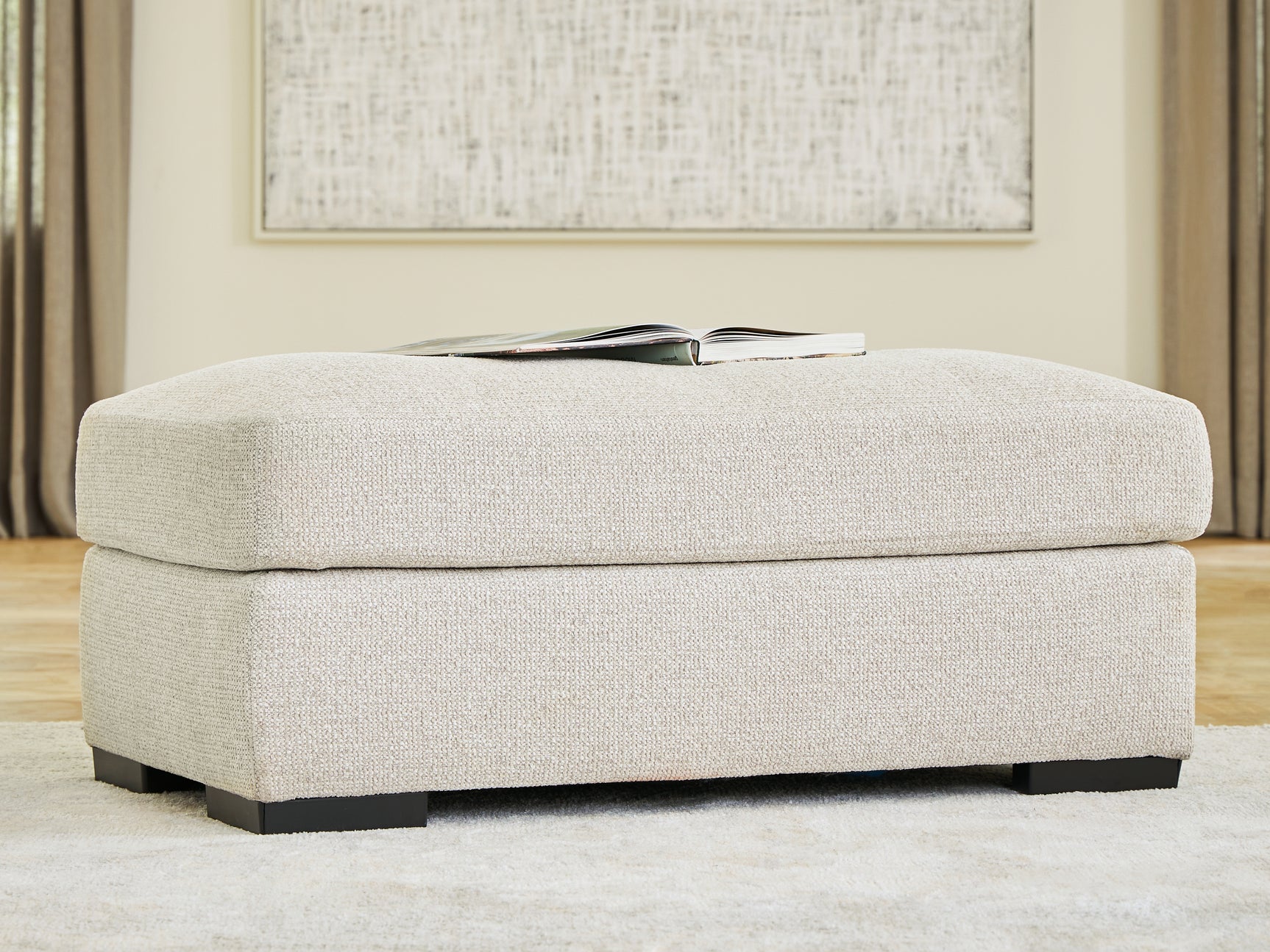 Conlee-Pike Linen Ottoman (Online Special Price) - Ornate Home