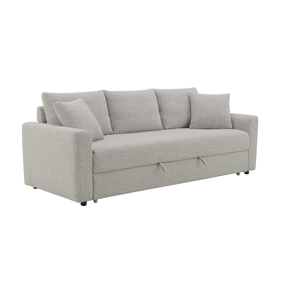 Connie Beige Boucle Sofa w/Sleeper - Ornate Home