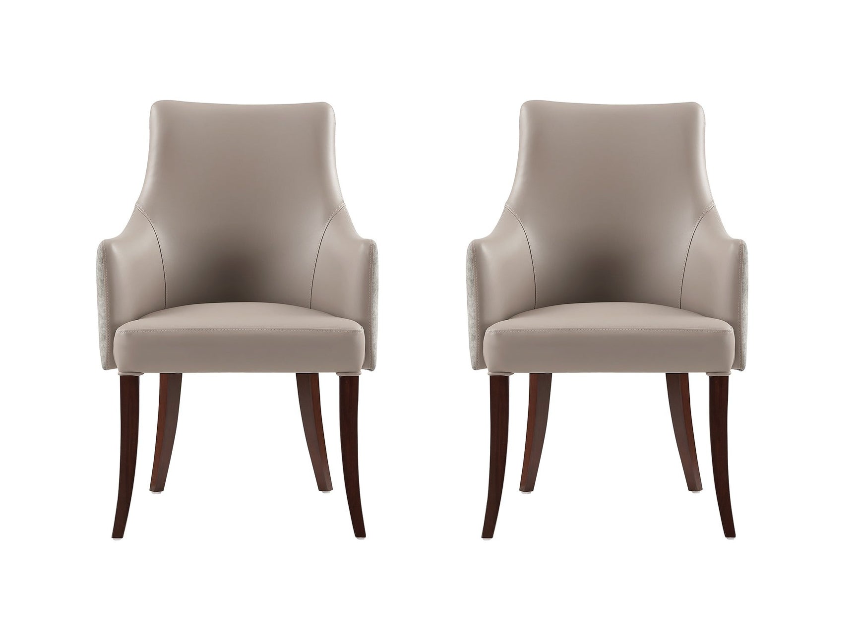 Connie Dining Armchair in Taupe (set of 2) - Ornate Home