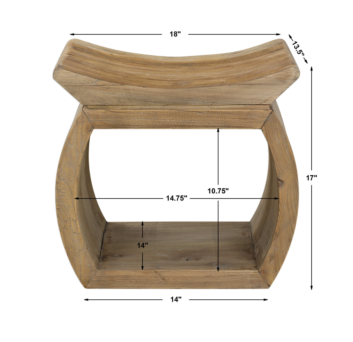 Connor Elm Accent Stool - Ornate Home