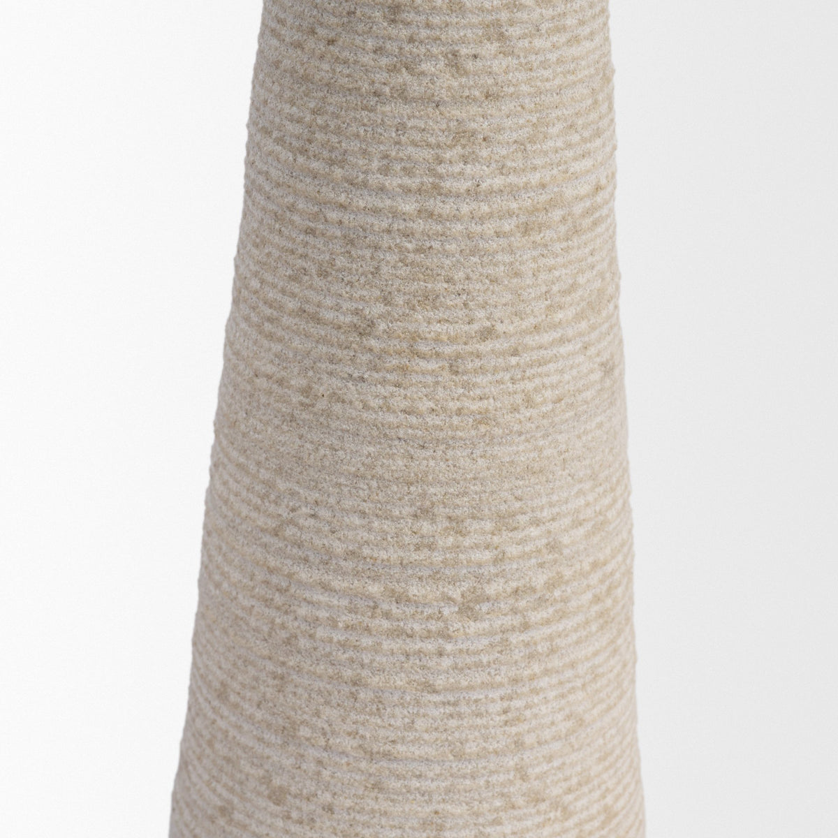 Cono Off-White Marble Cone Shaped Candle Holders (Set of 2)