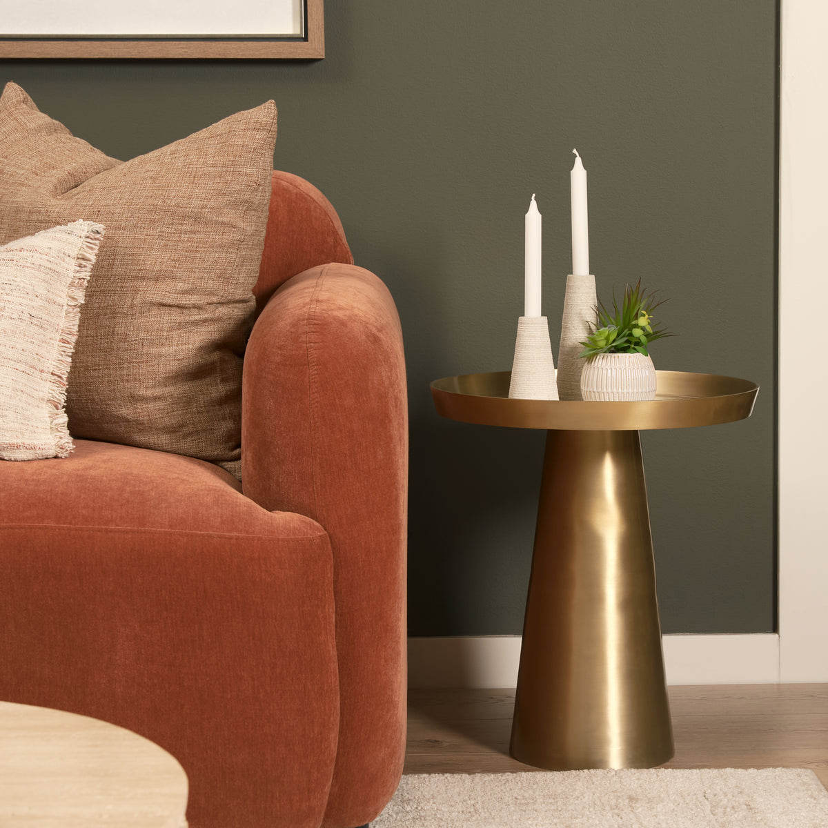 Cono Off-White Marble Cone Shaped Candle Holders (Set of 2)