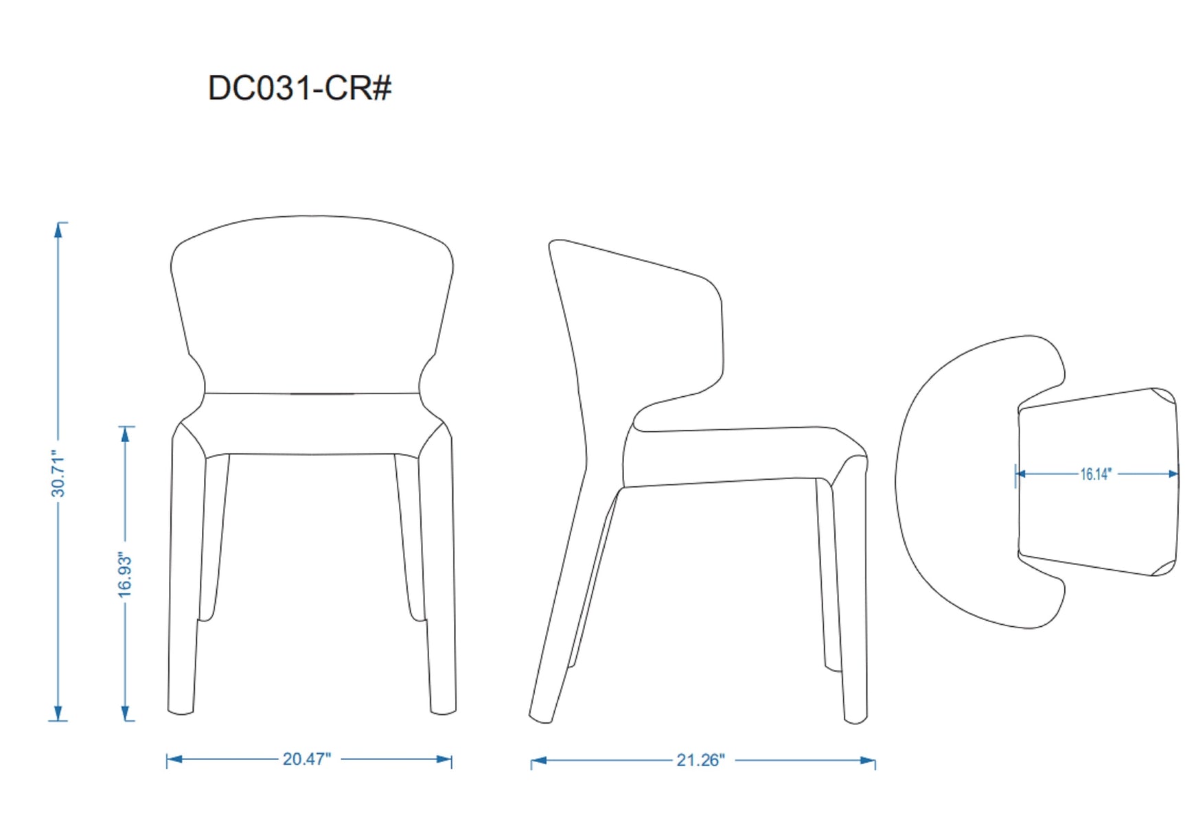 Conrad Leather Dining Chair in Grey (set of 2) - Ornate Home