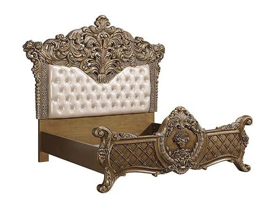 Constantine Brown & Gold Eastern King Bed - Ornate Home