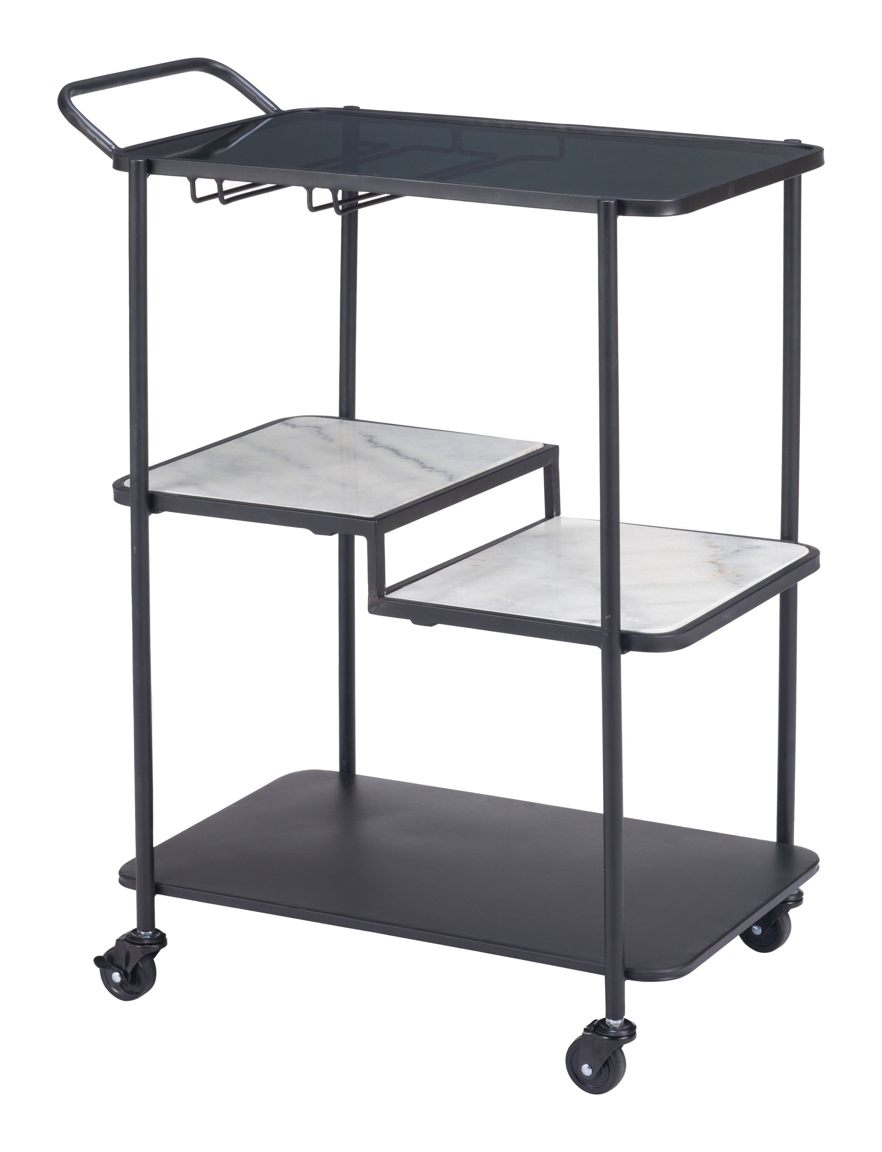 Constanza Black Bar Cart - Ornate Home