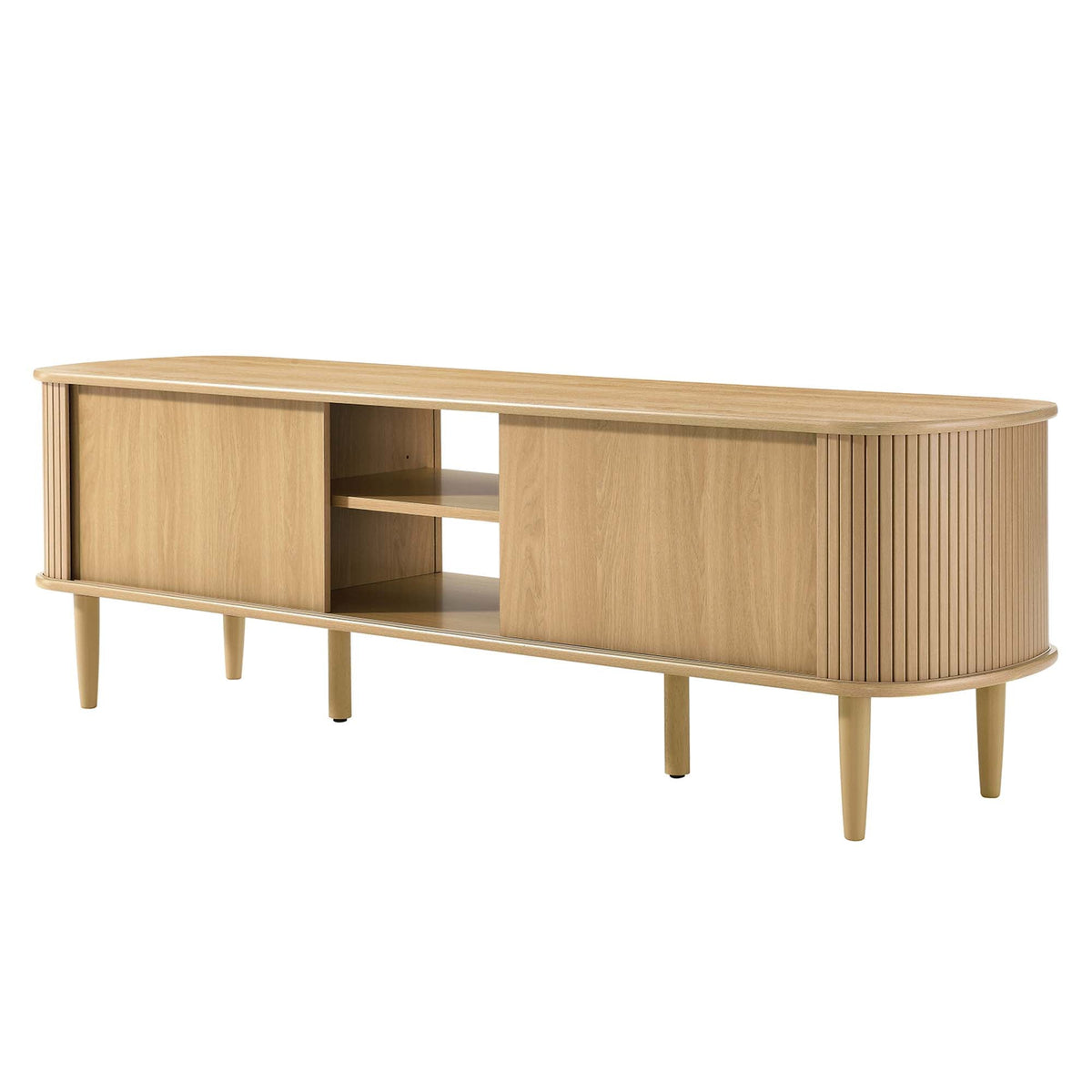 Contour Oak 63" Wood TV Stand - Ornate Home