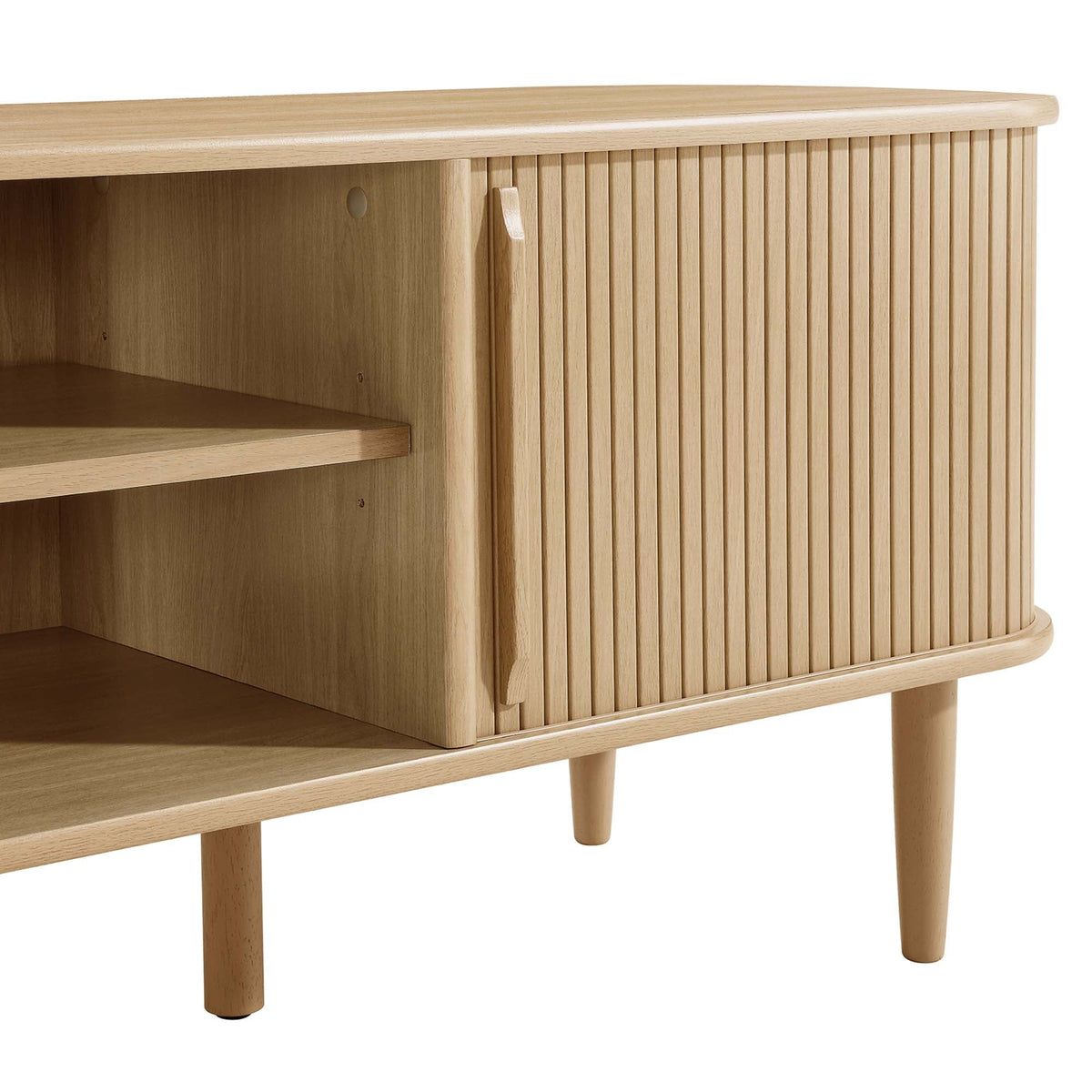 Contour Oak 63" Wood TV Stand - Ornate Home