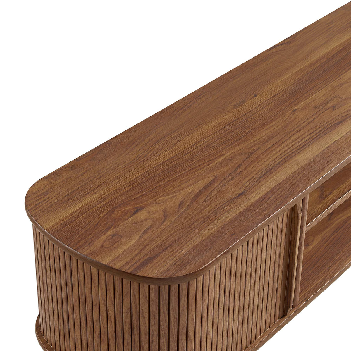 Contour Walnut 55" TV Stand - Ornate Home