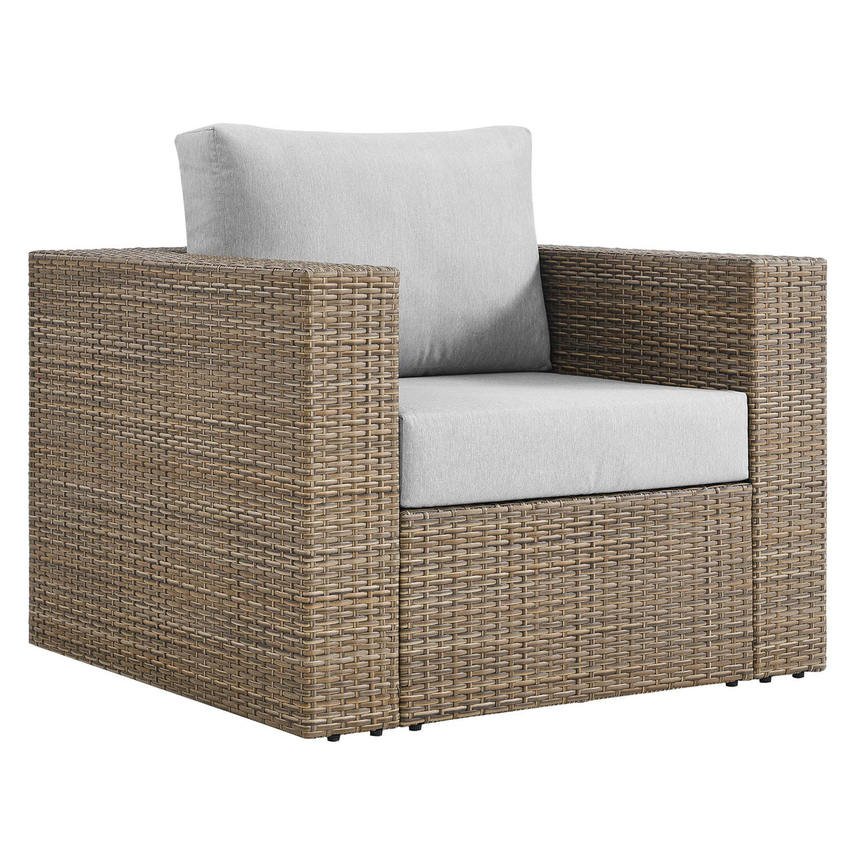 Convene Cappuccino/Gray Outdoor Patio Armchair - Ornate Home
