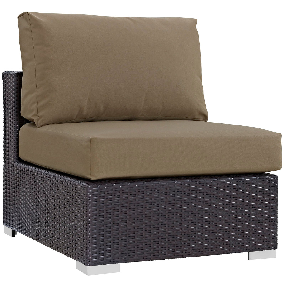 Convene Espresso/Mocha 5 Piece Outdoor Patio Sectional Set - 67x134" - Ornate Home