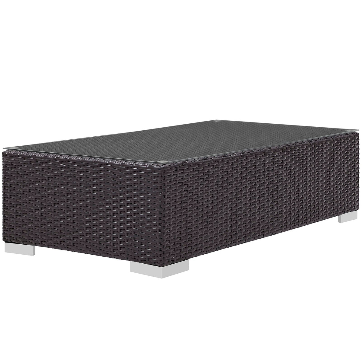 Convene Espresso Outdoor Patio Coffee Table - Ornate Home