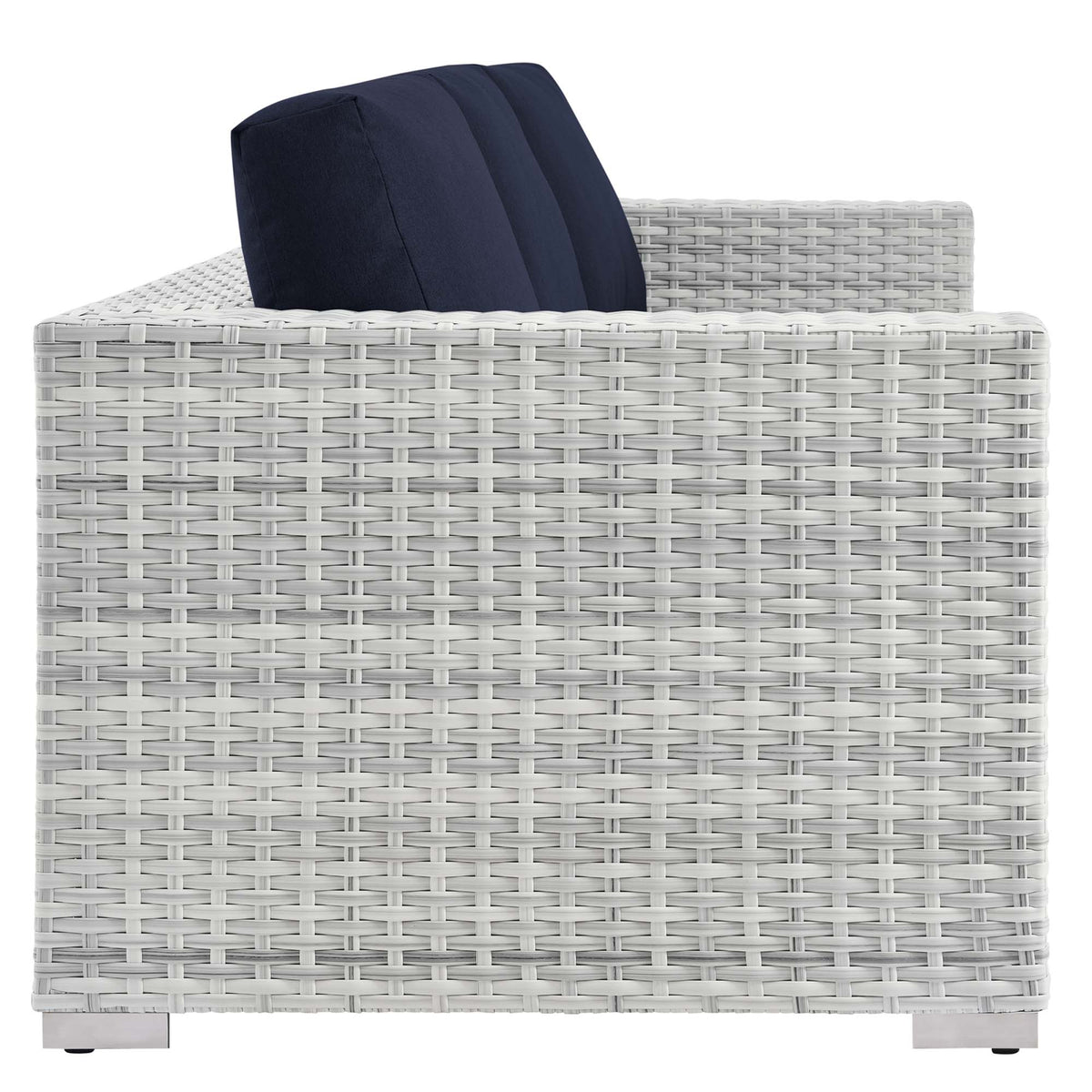 Convene Light Gray/Navy 6-Piece Outdoor Patio Set - Ornate Home