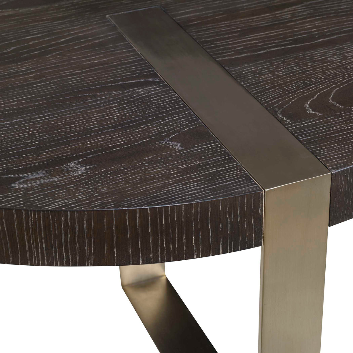 Converge Black/Silver Round Coffee Table - Ornate Home