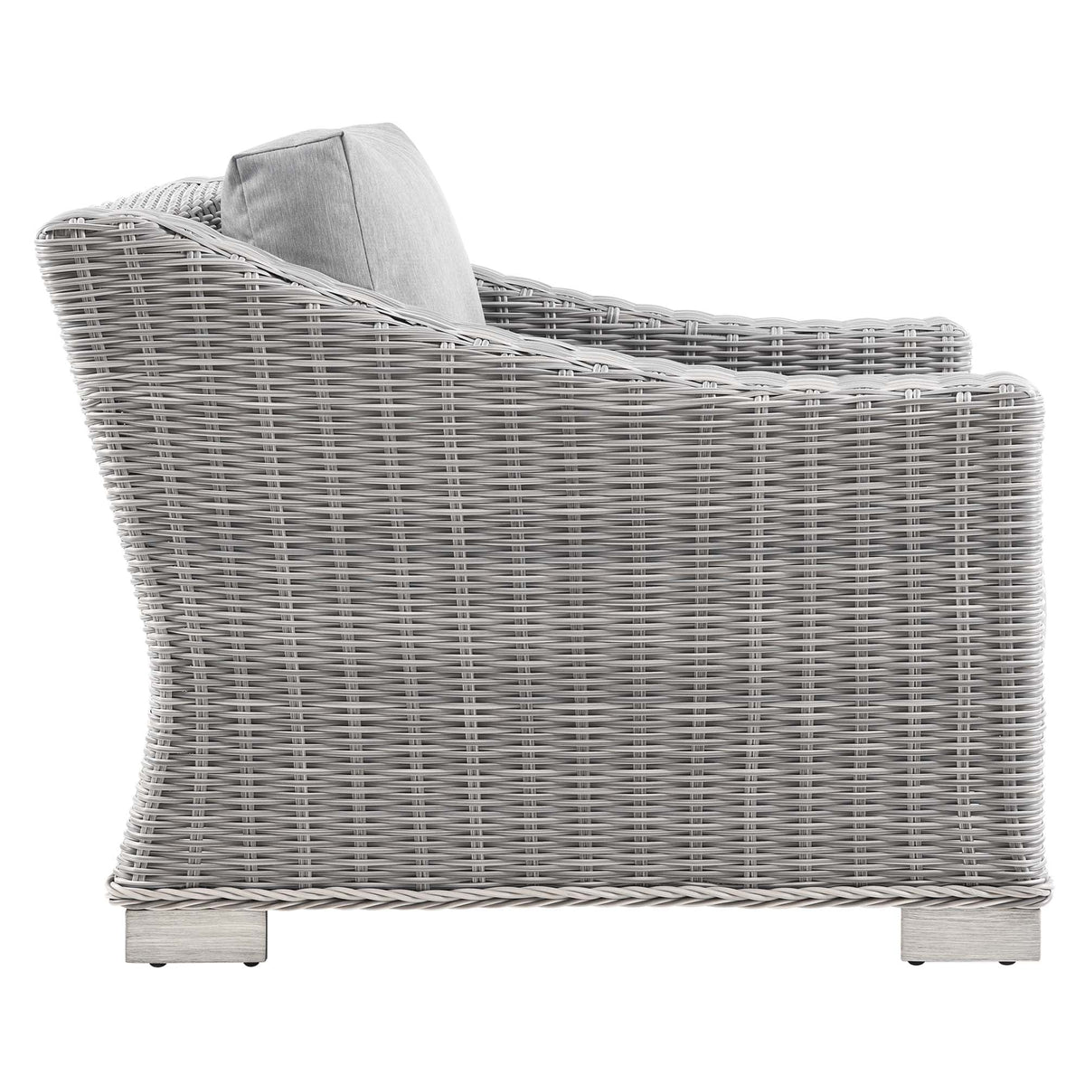 Conway Light Gray/Gray Outdoor Patio Wicker Rattan Armchair - Ornate Home