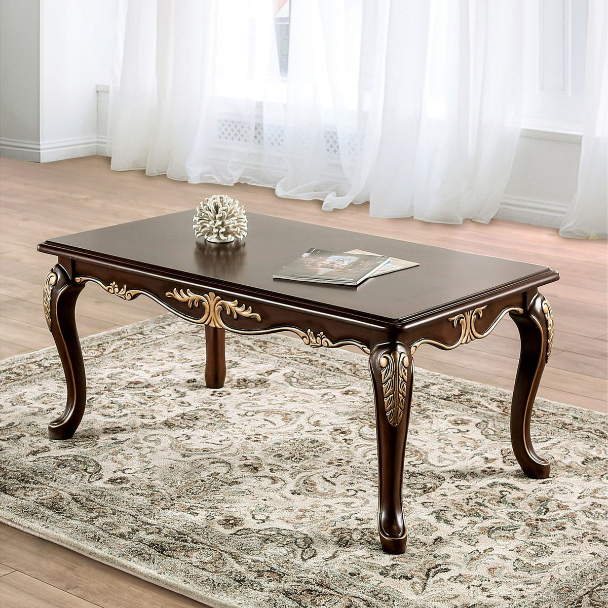 tobacco coffee table WITH DRAWER AGED WHITE TOP turned pillar Sunny Designs Homestead Tobacco Leaf