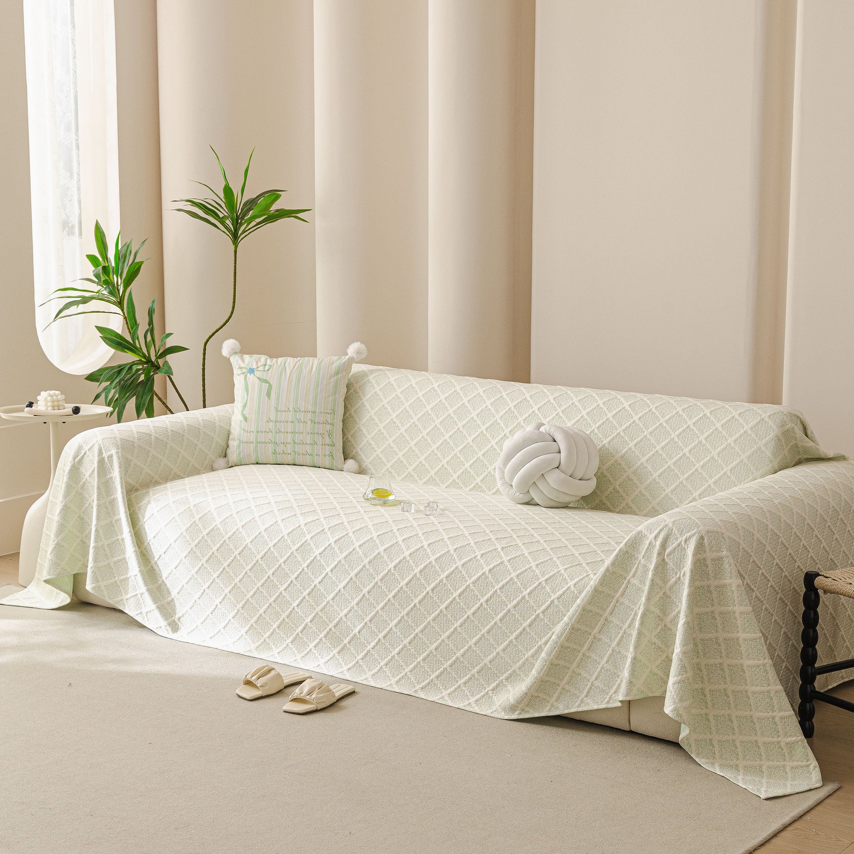 Cooling Couch Cover Throw, Washable Breathable Summer Bed Cover Sofa Protector Covers - Ornate Home