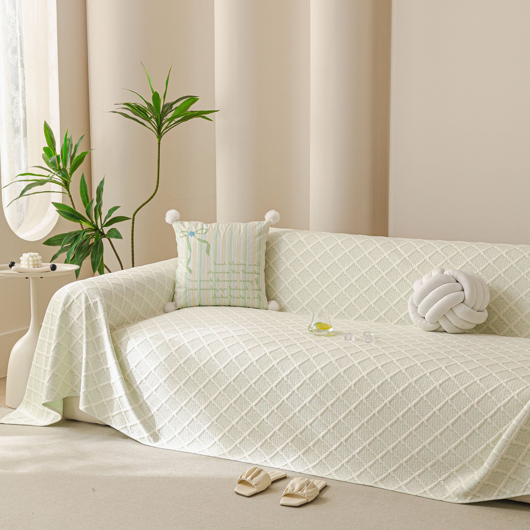 Cooling Couch Cover Throw, Washable Breathable Summer Bed Cover Sofa Protector Covers - Ornate Home