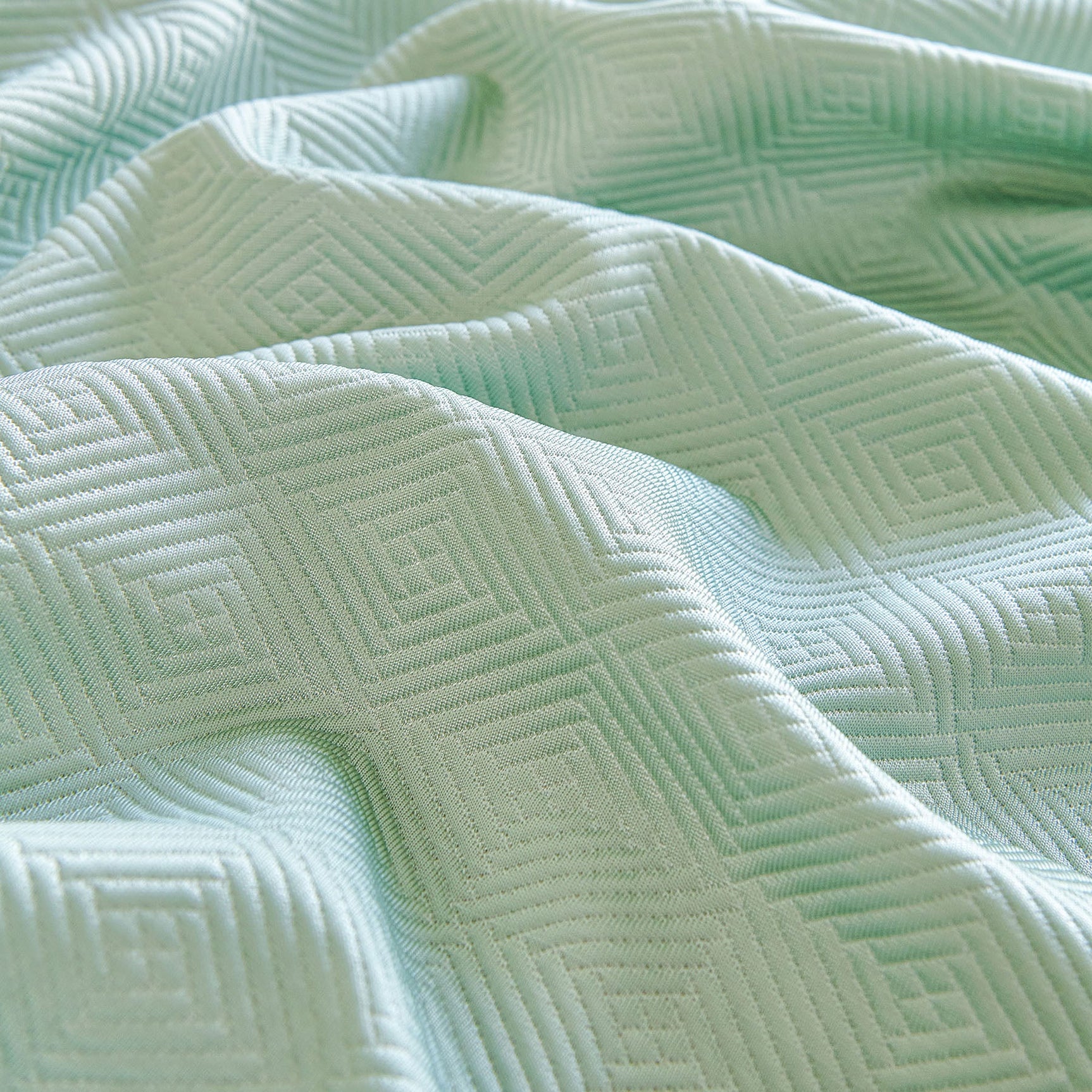 Cooling Ice Silk Soft Sofa Cover Blanket, Woven Geometric Textured Modern Couch Cover - Ornate Home