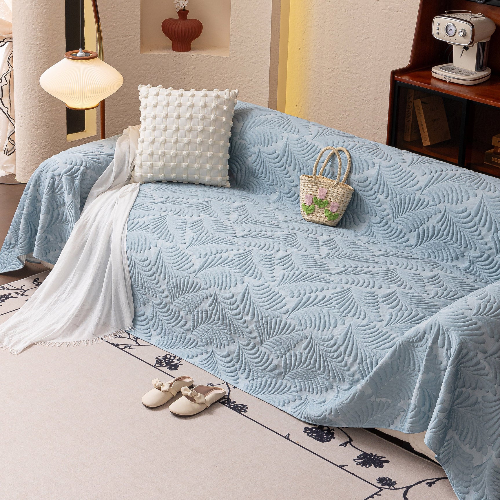 Cooling Quilted Non-Slip Furniture Protector for Pets & Kids, Washable Sofa Slipcover - Ornate Home