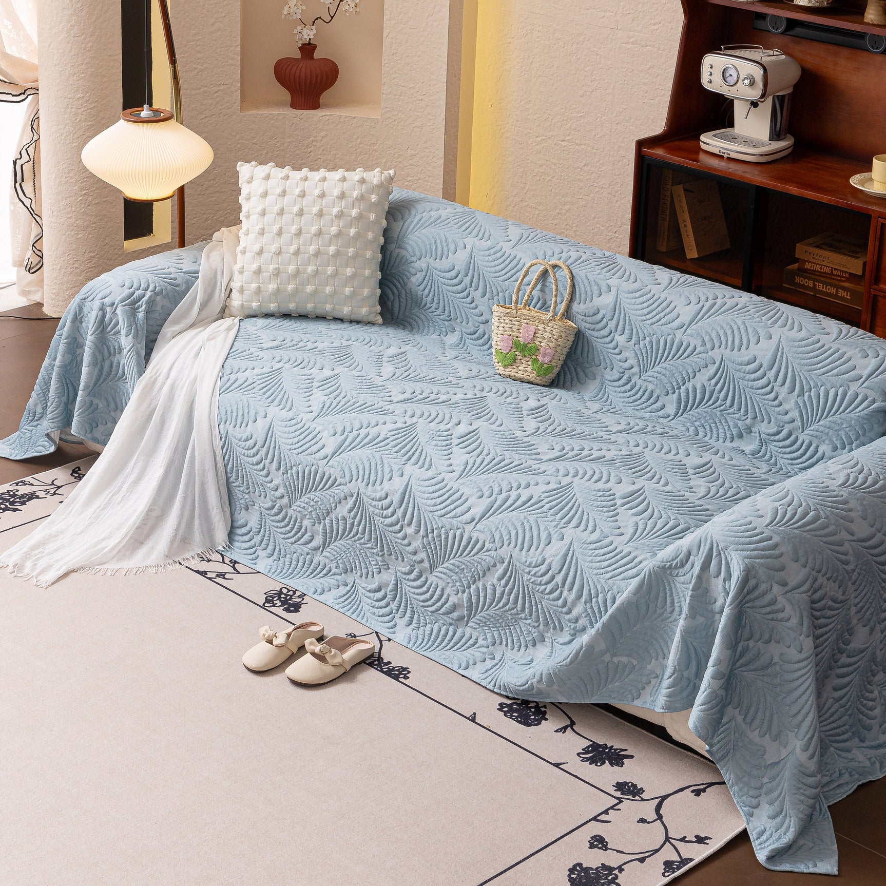 Cooling Quilted Non-Slip Furniture Protector for Pets & Kids, Washable Sofa Slipcover - Ornate Home