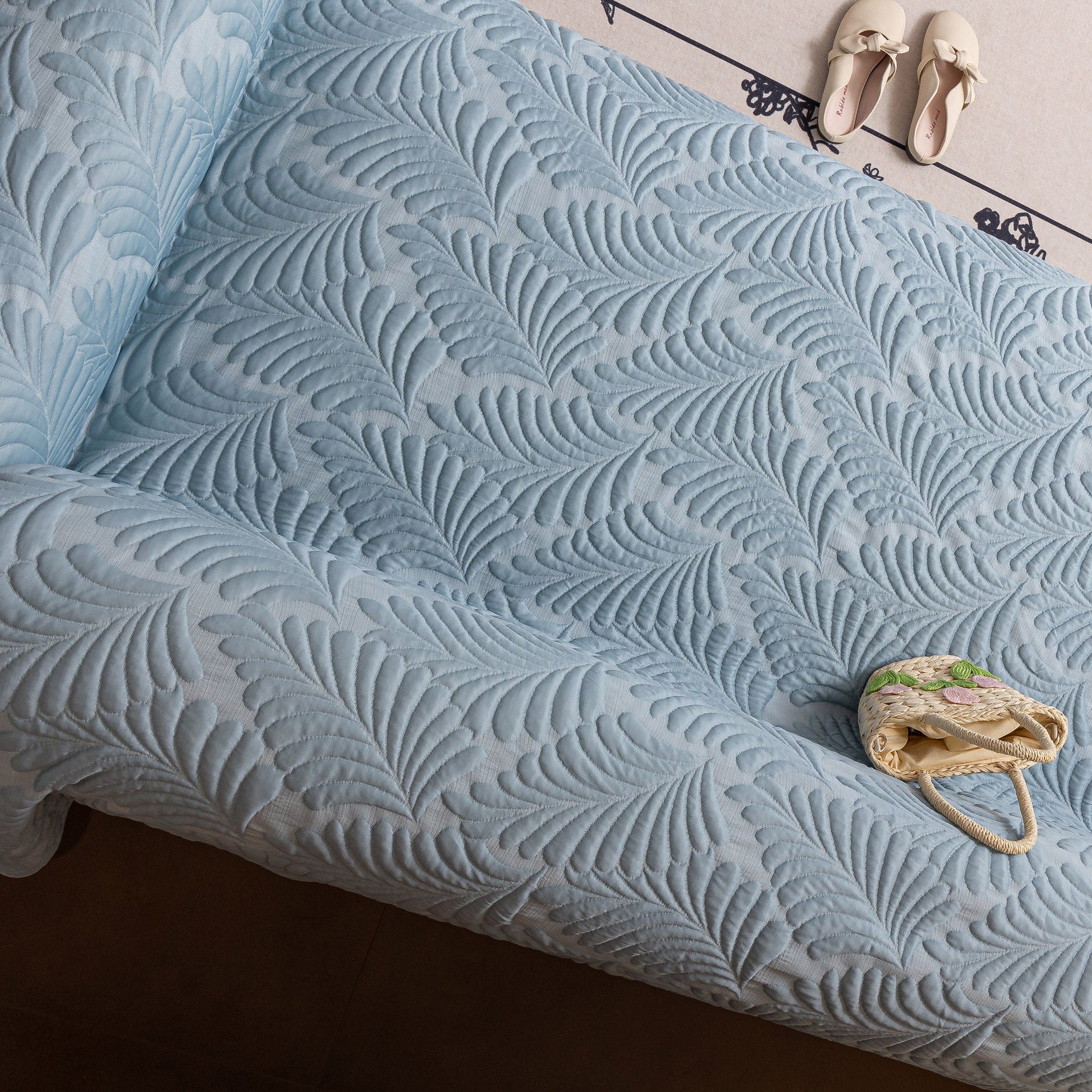 Cooling Quilted Non-Slip Furniture Protector for Pets & Kids, Washable Sofa Slipcover - Ornate Home