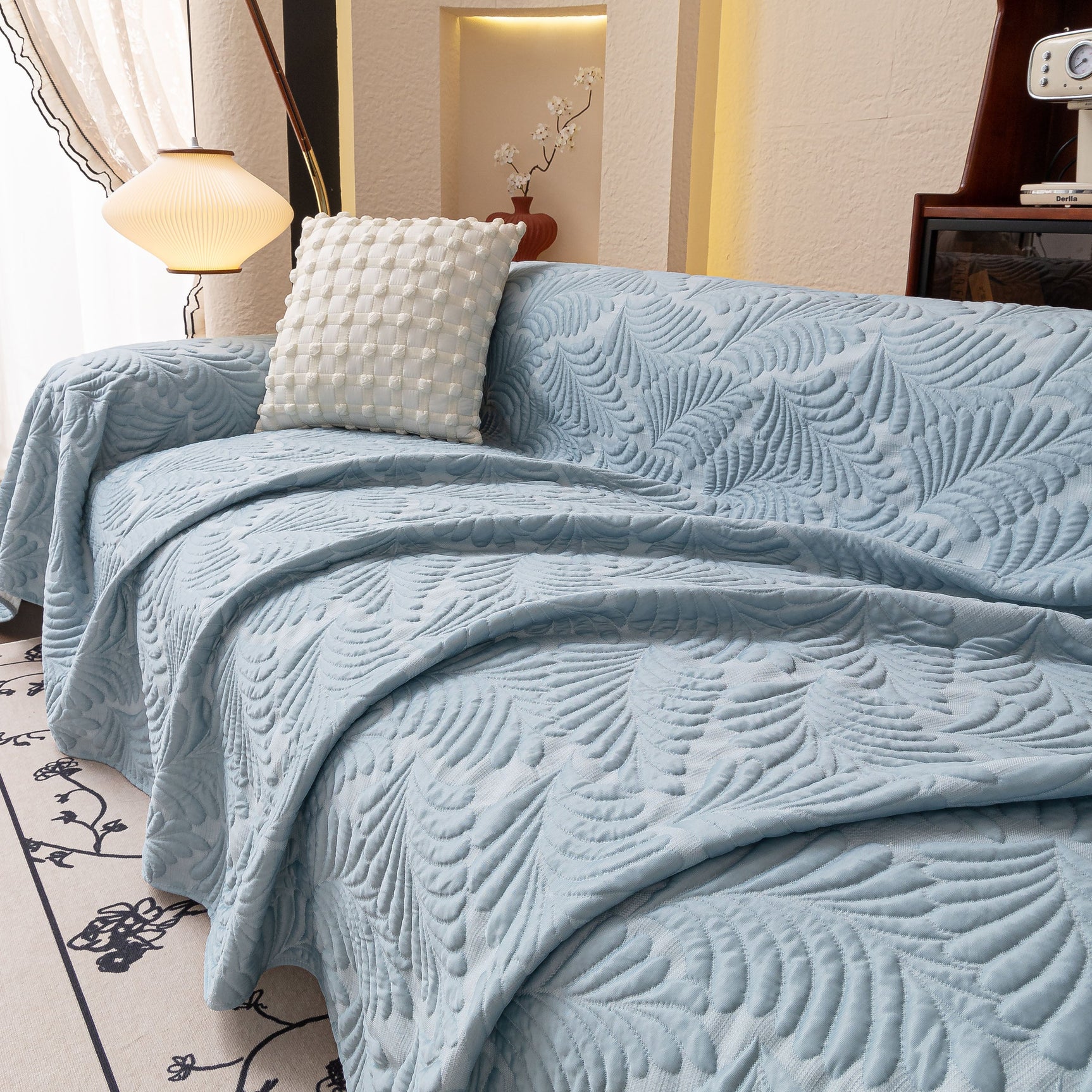 Cooling Quilted Non-Slip Furniture Protector for Pets & Kids, Washable Sofa Slipcover - Ornate Home