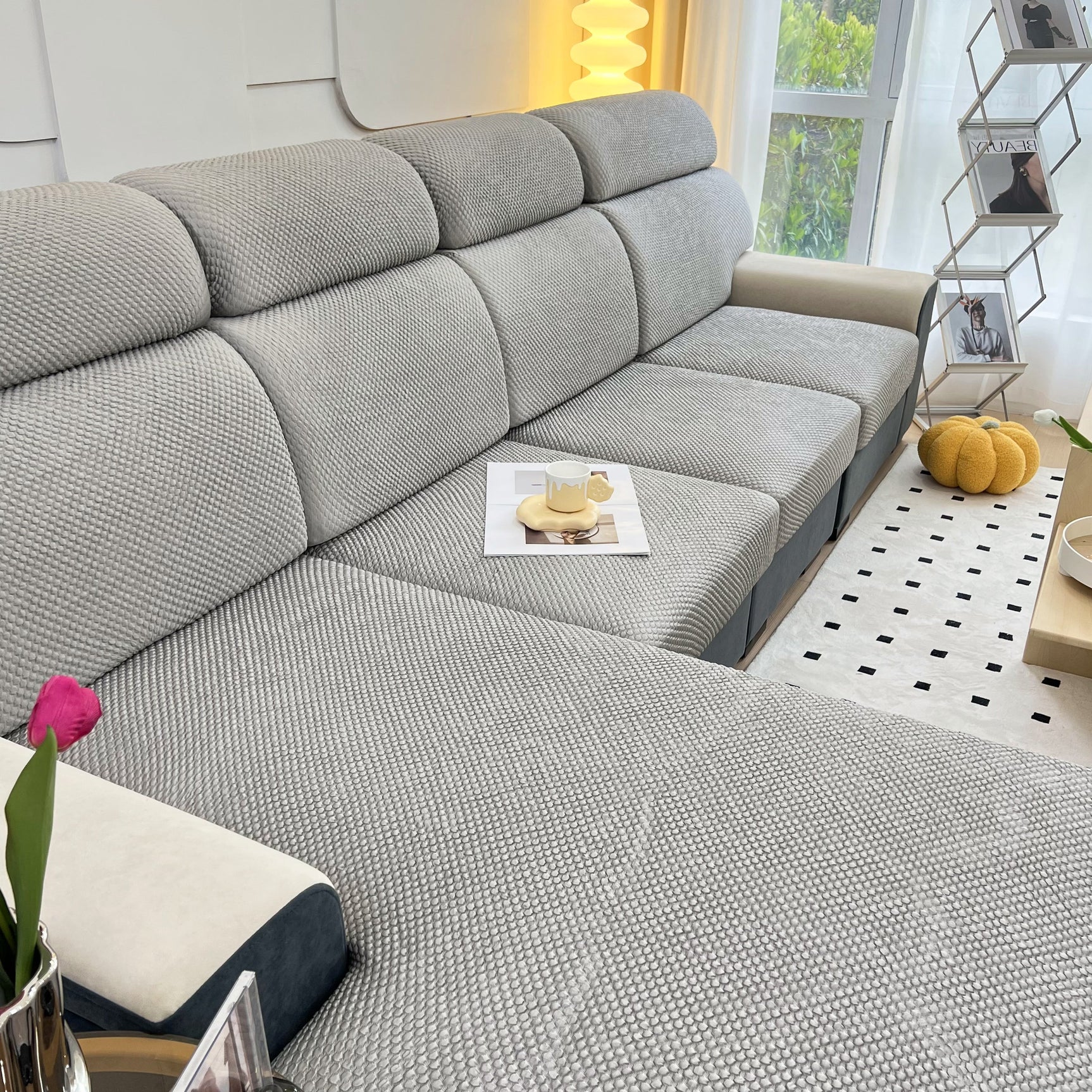 Cooling Stretch Sofa Seat Cushion Covers, Slip Covers for Cushions, Universal Couch Cushion Protector - Ornate Home