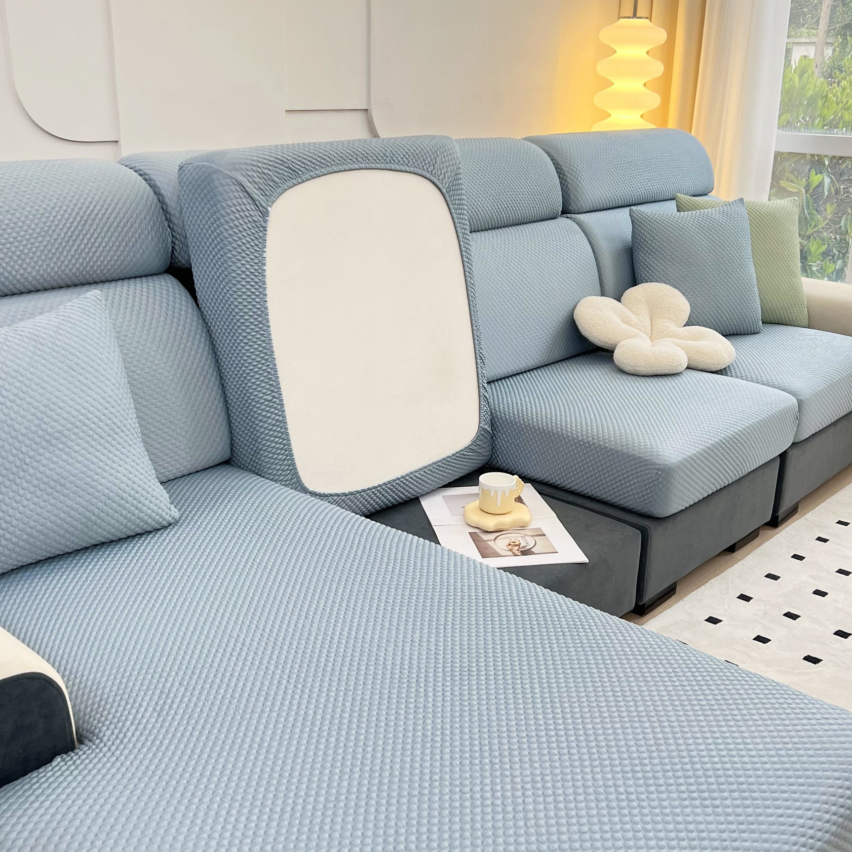 Cooling Stretch Sofa Seat Cushion Covers, Slip Covers for Cushions, Universal Couch Cushion Protector - Ornate Home