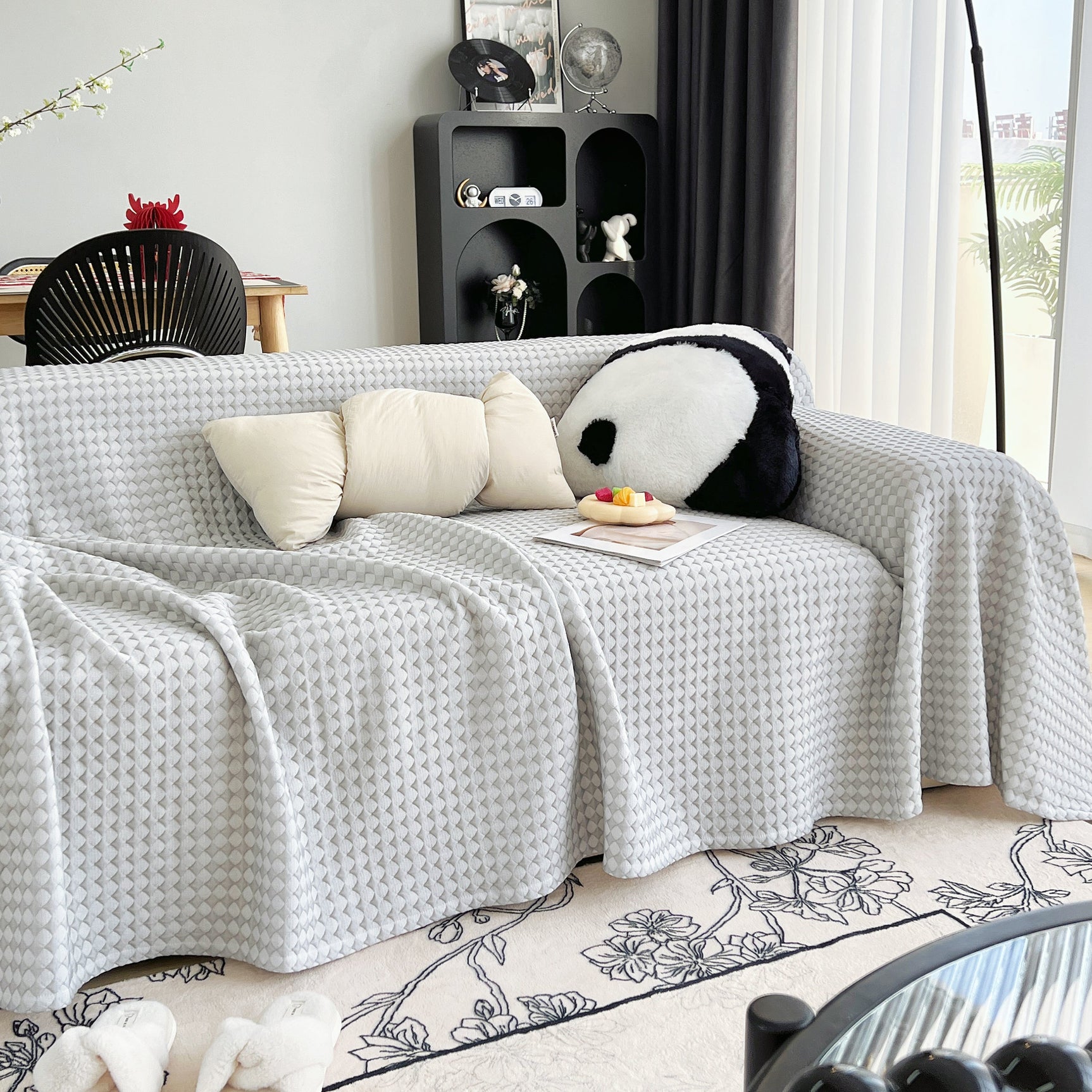 Cooling Textured Sofa Cover Washable Soft Couch Throw Blanket for Summer & Pets - Ornate Home