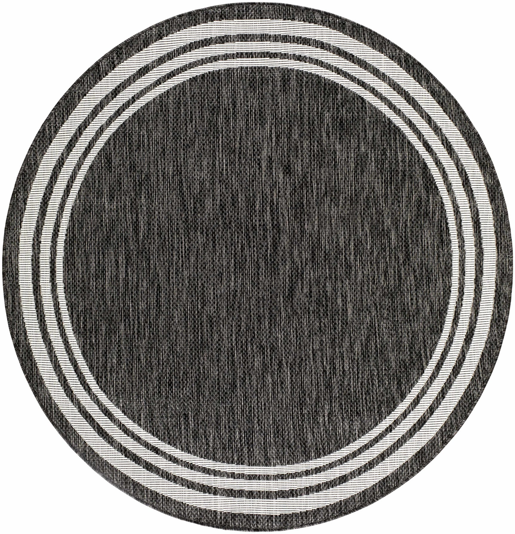 Coonamble Bordered Anthracite Outdoor Rug - Ornate Home