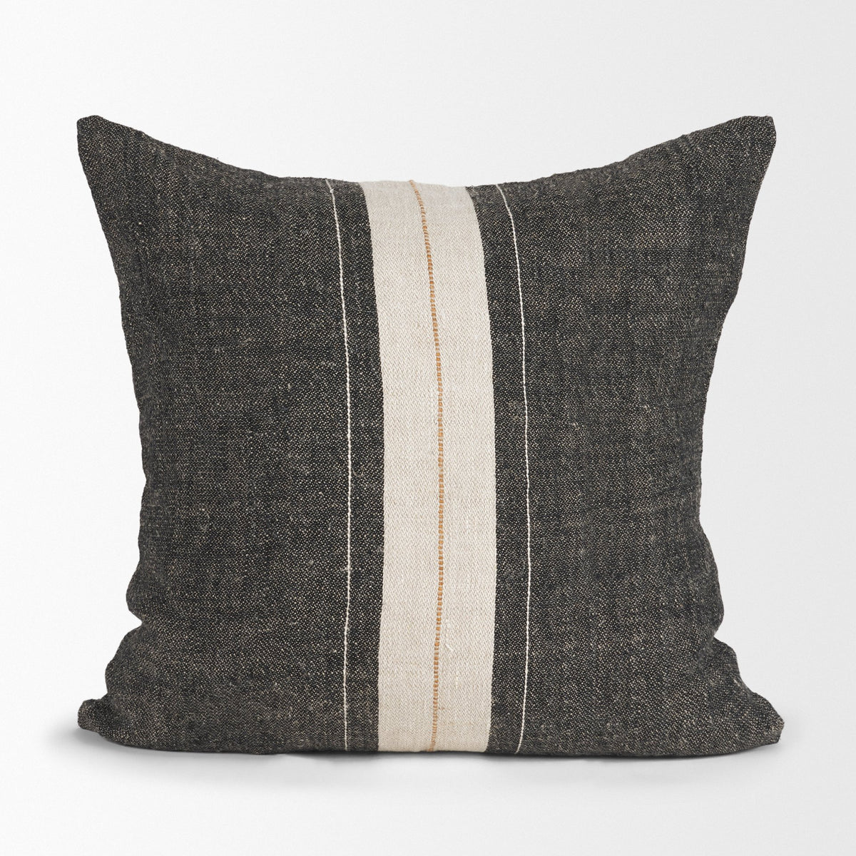 Cooper Black/Cream 20x20 Square Pillow Cover with Down Filler - Ornate Home