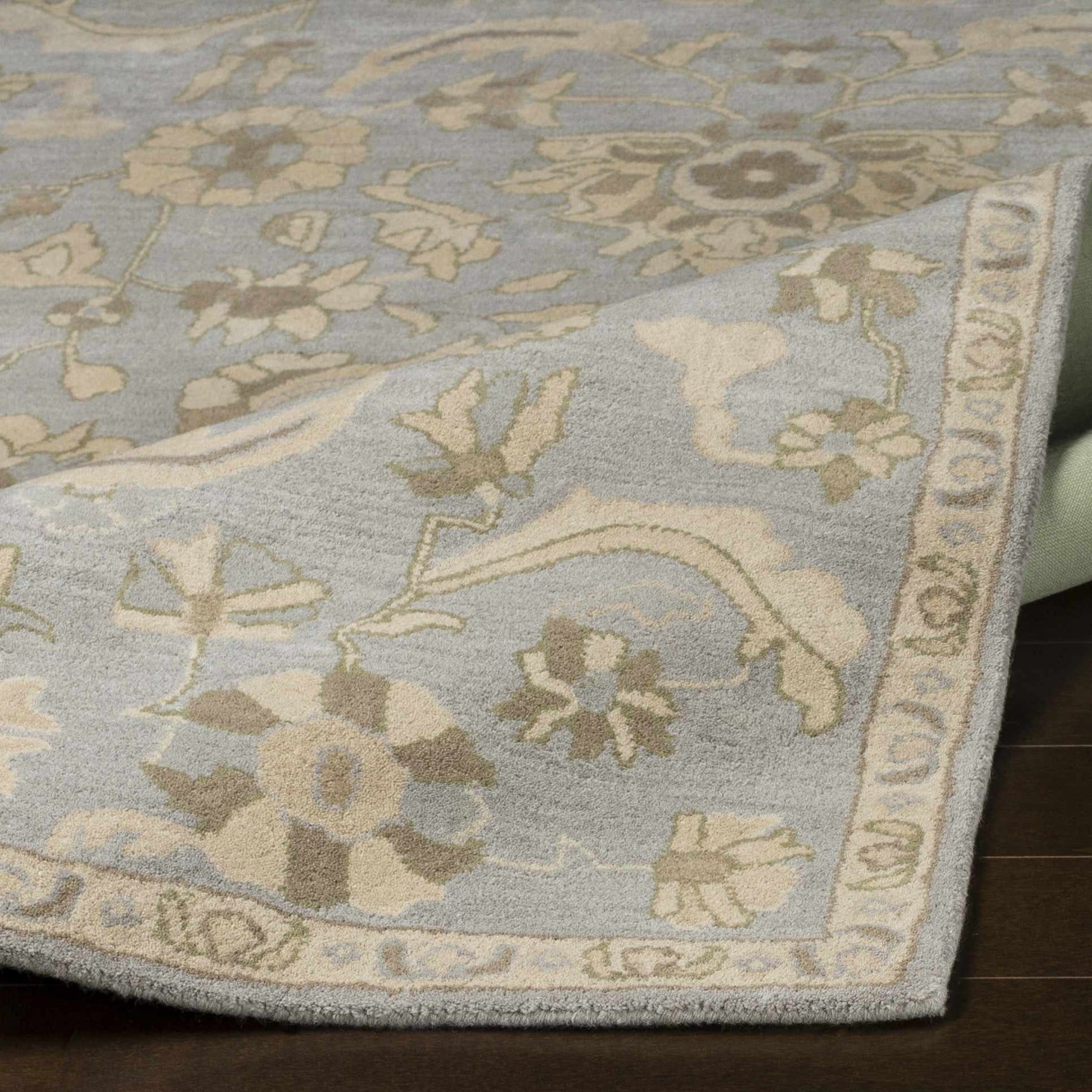 Copen Beige Floral Wool Rug - Ornate Home