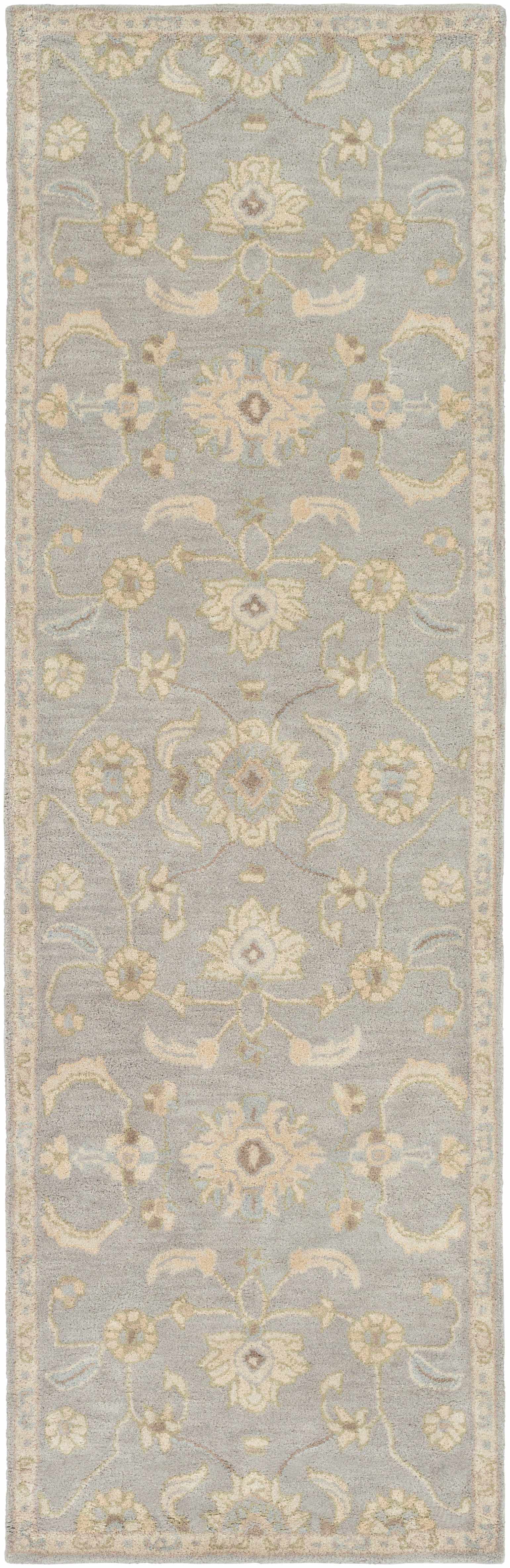 Copen Beige Floral Wool Rug - Ornate Home
