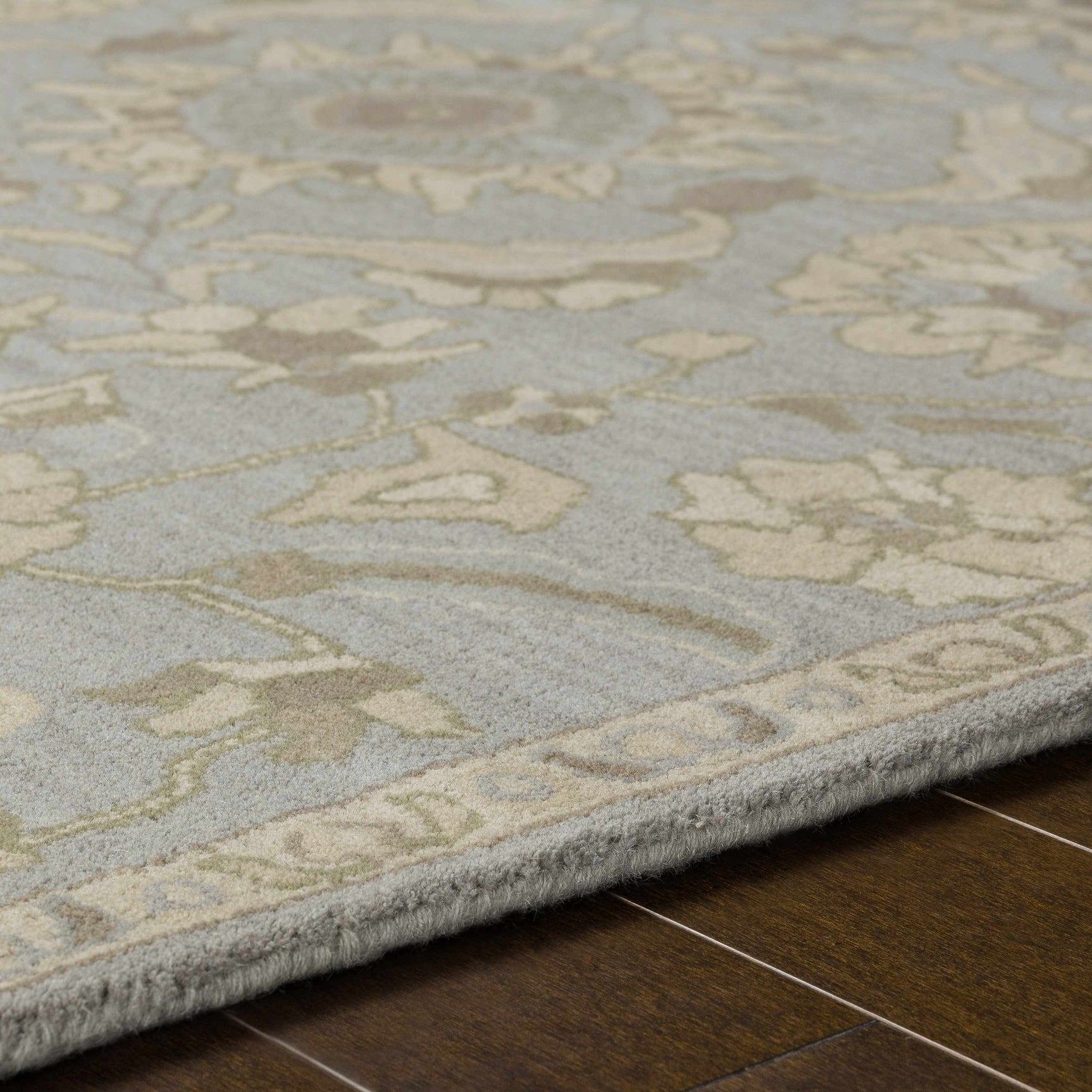 Copen Beige Floral Wool Rug - Ornate Home